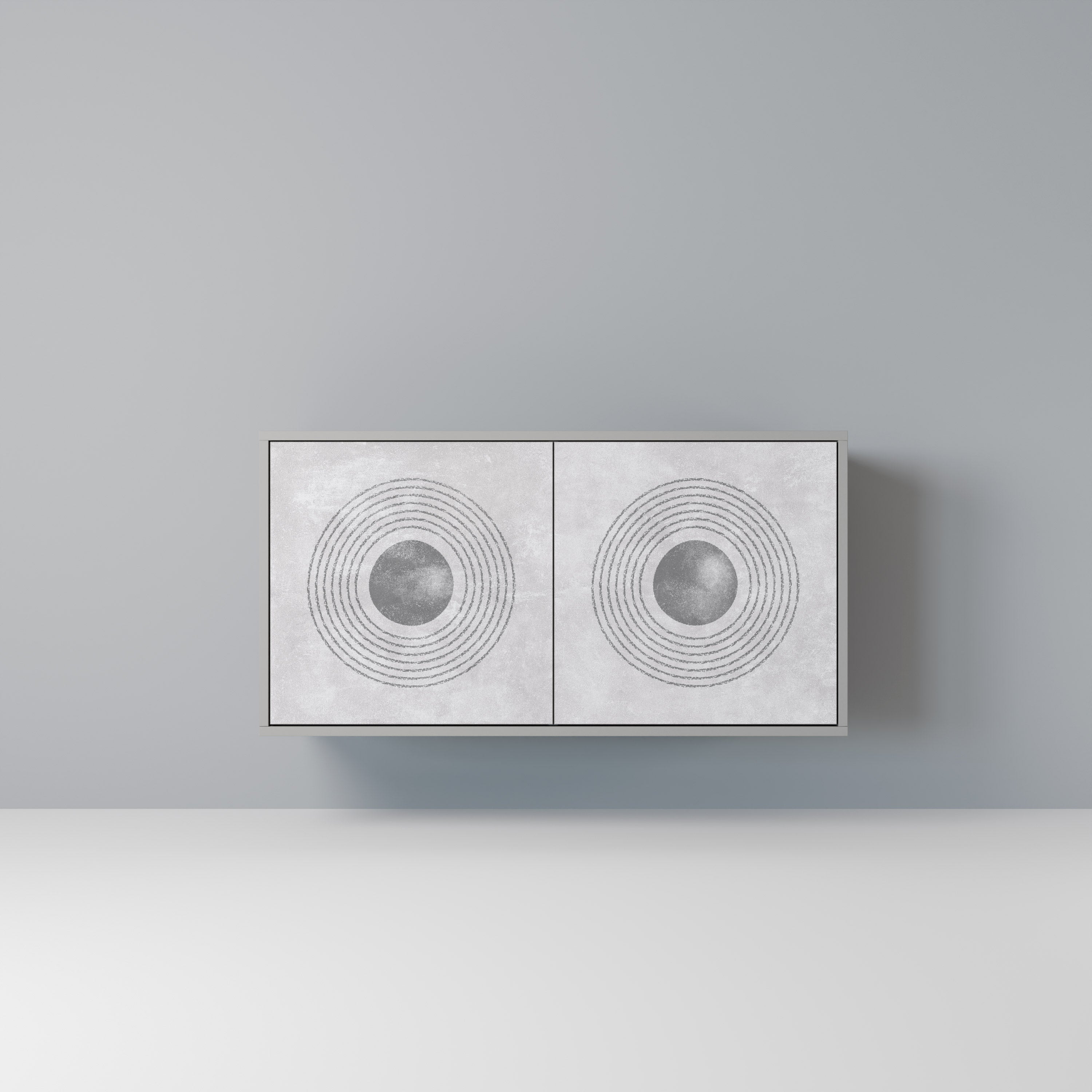 SOLID CIRCLES Komoda 2-drzwiowa korpus Szary