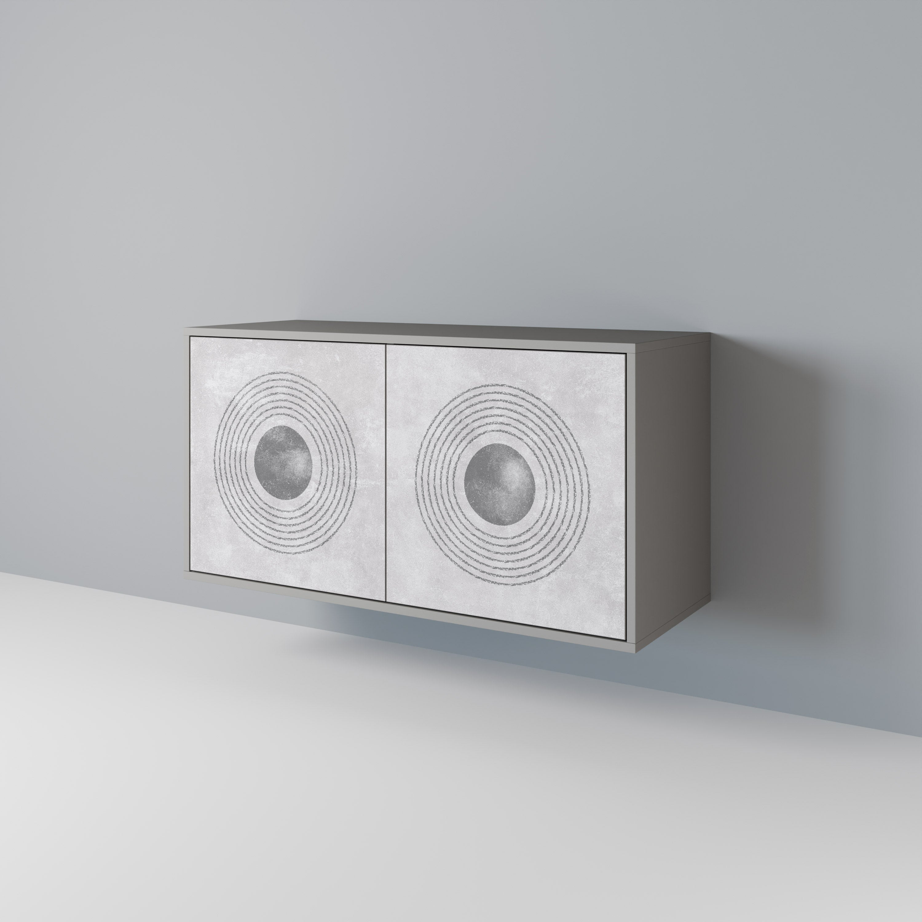 SOLID CIRCLES Komoda 2-drzwiowa korpus Szary