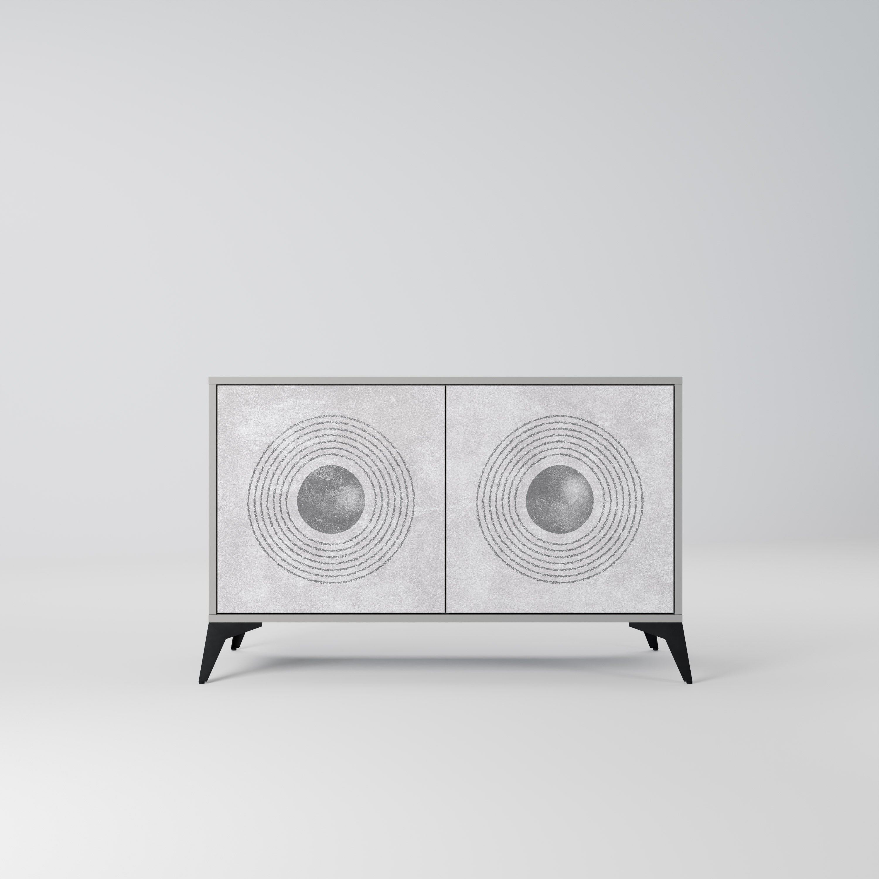 SOLID CIRCLES Komoda 2-drzwiowa korpus Szary