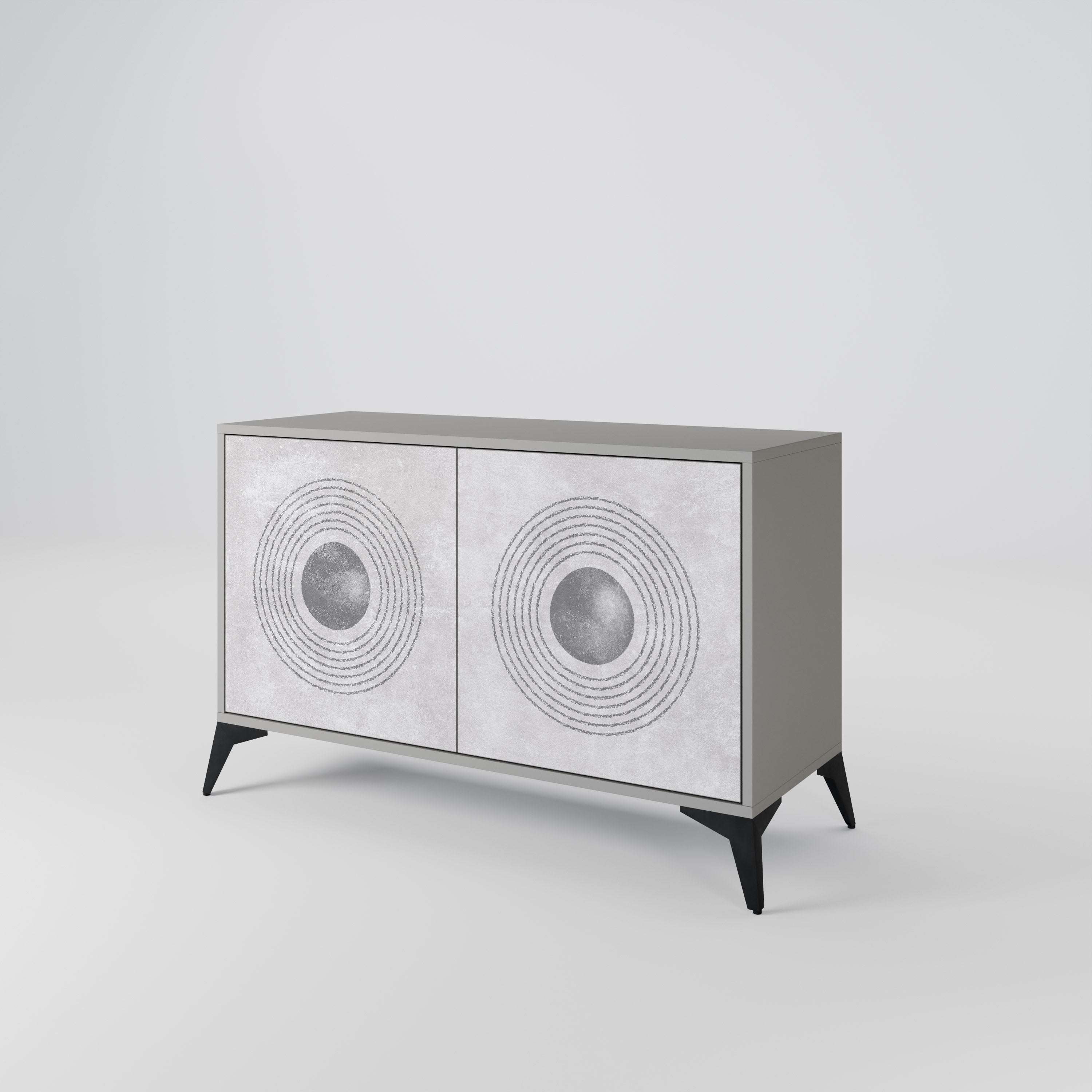 SOLID CIRCLES Komoda 2-drzwiowa korpus Szary