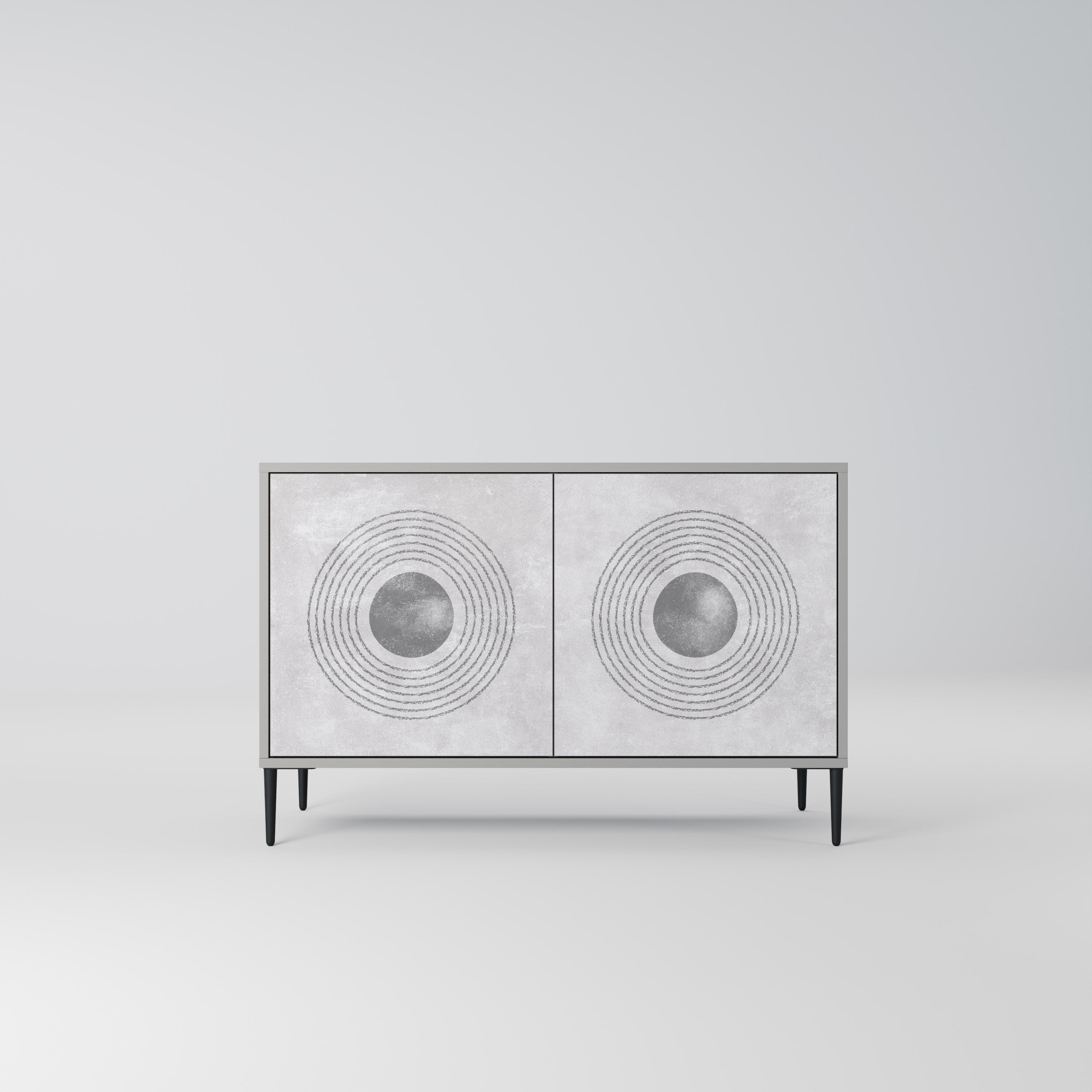 SOLID CIRCLES Komoda 2-drzwiowa korpus Szary