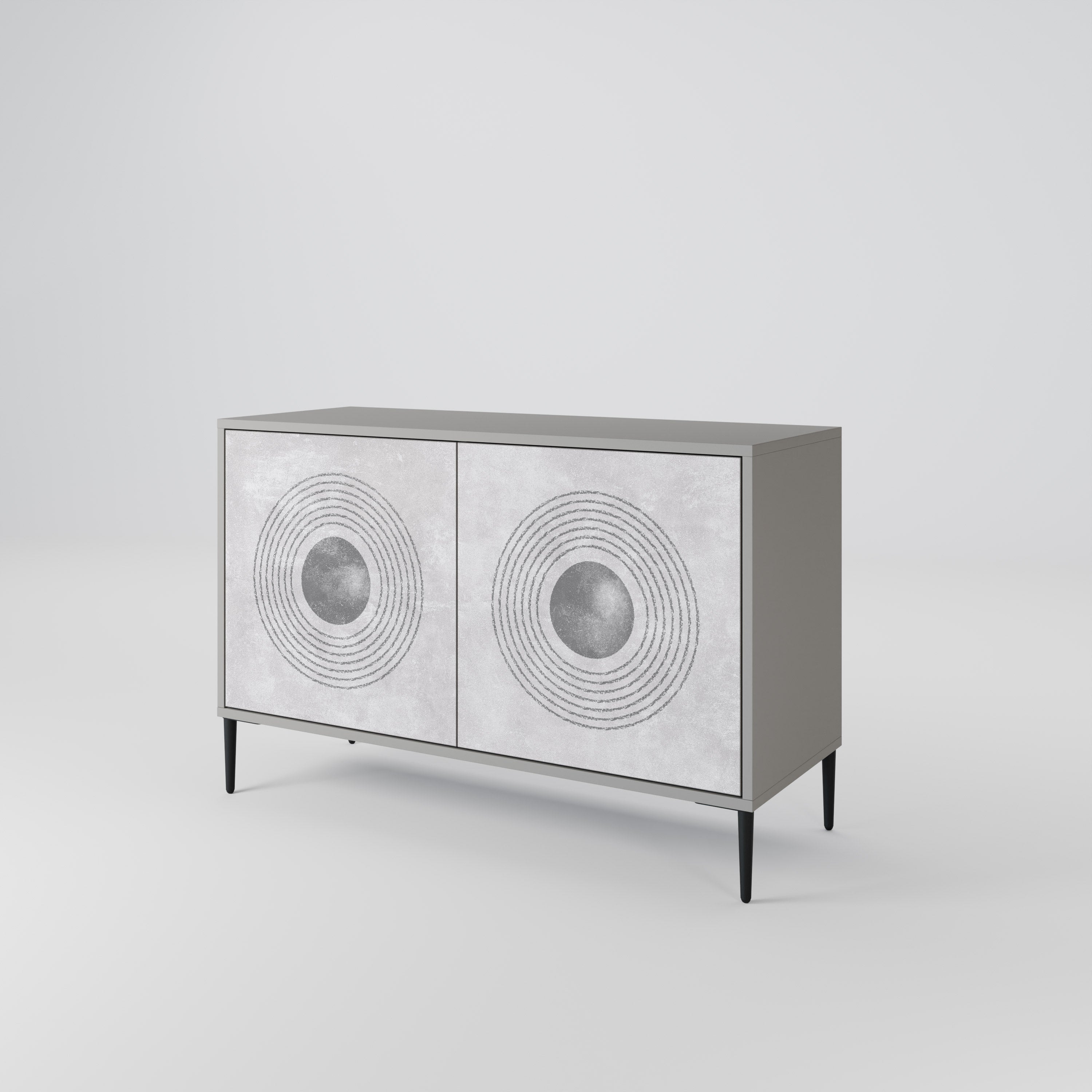 SOLID CIRCLES Komoda 2-drzwiowa korpus Szary