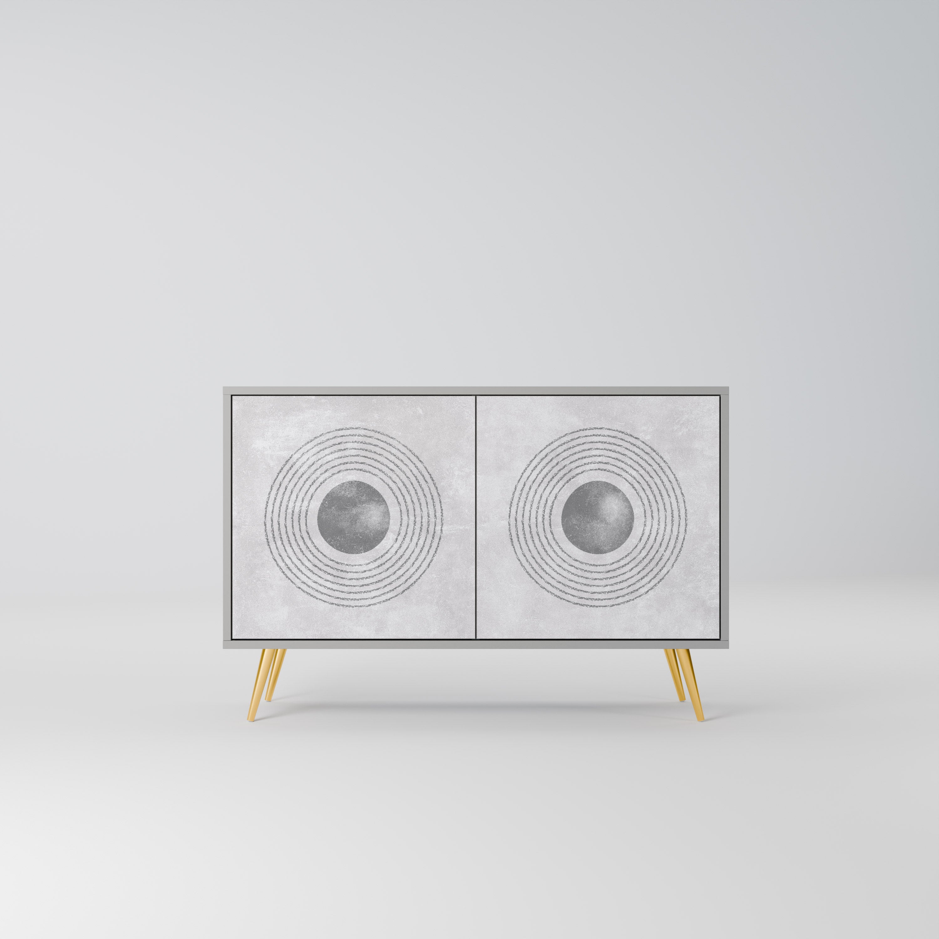 SOLID CIRCLES Komoda 2-drzwiowa korpus Szary