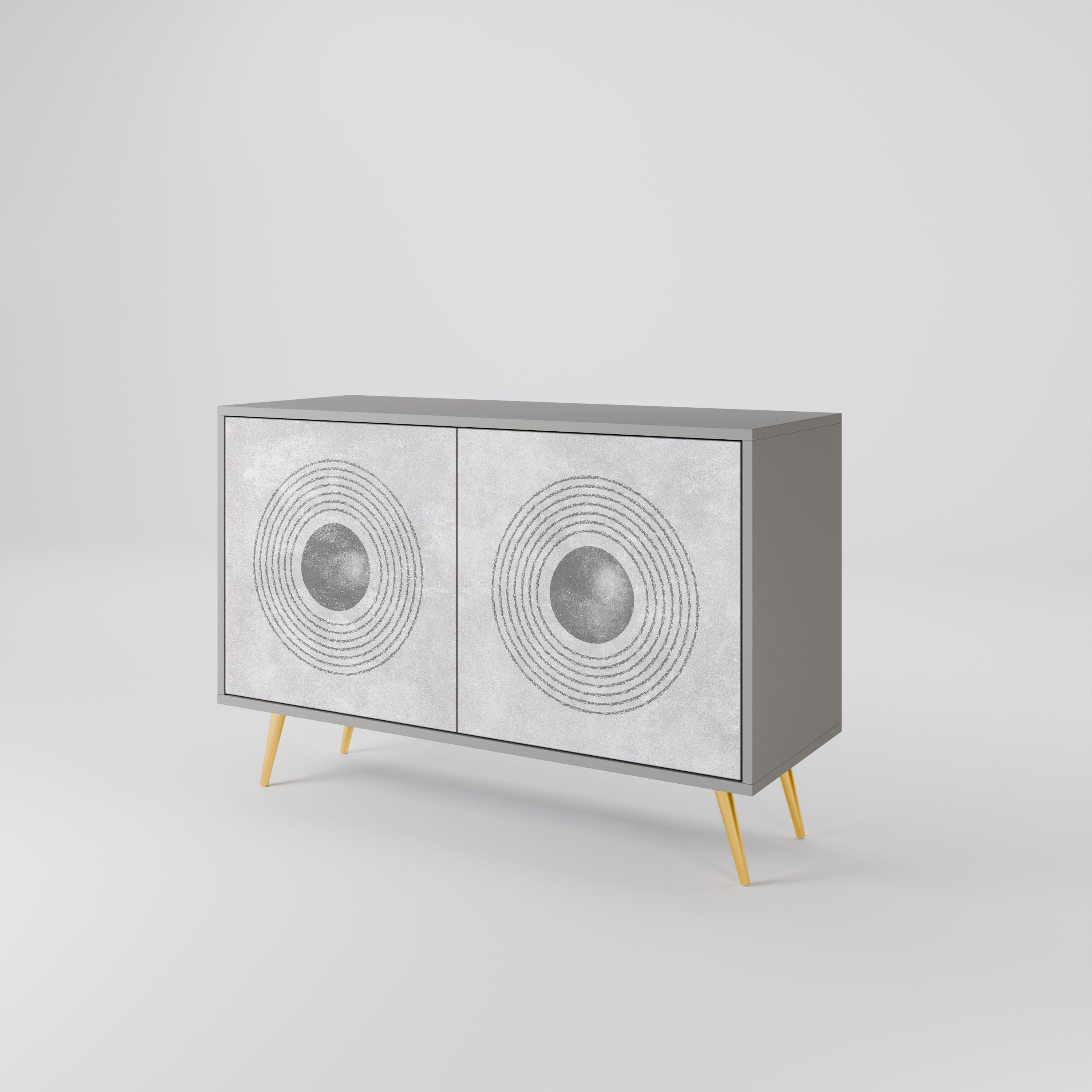 SOLID CIRCLES Komoda 2-drzwiowa korpus Szary