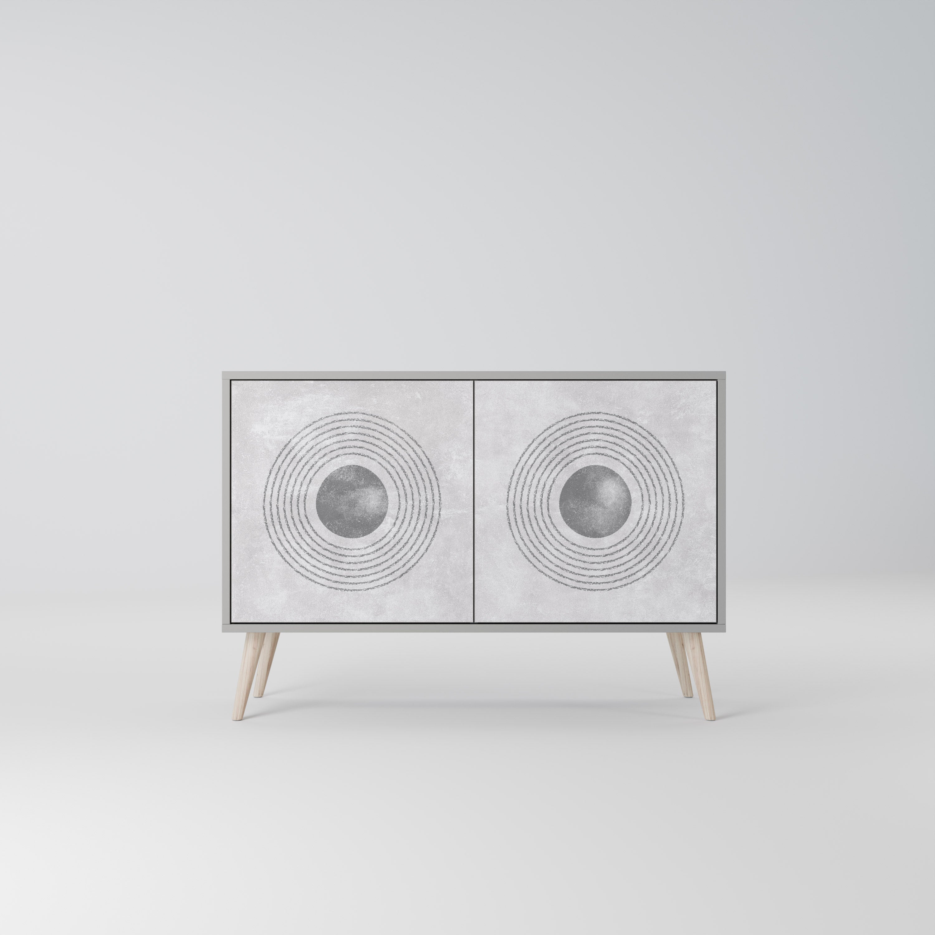 SOLID CIRCLES Komoda 2-drzwiowa korpus Szary