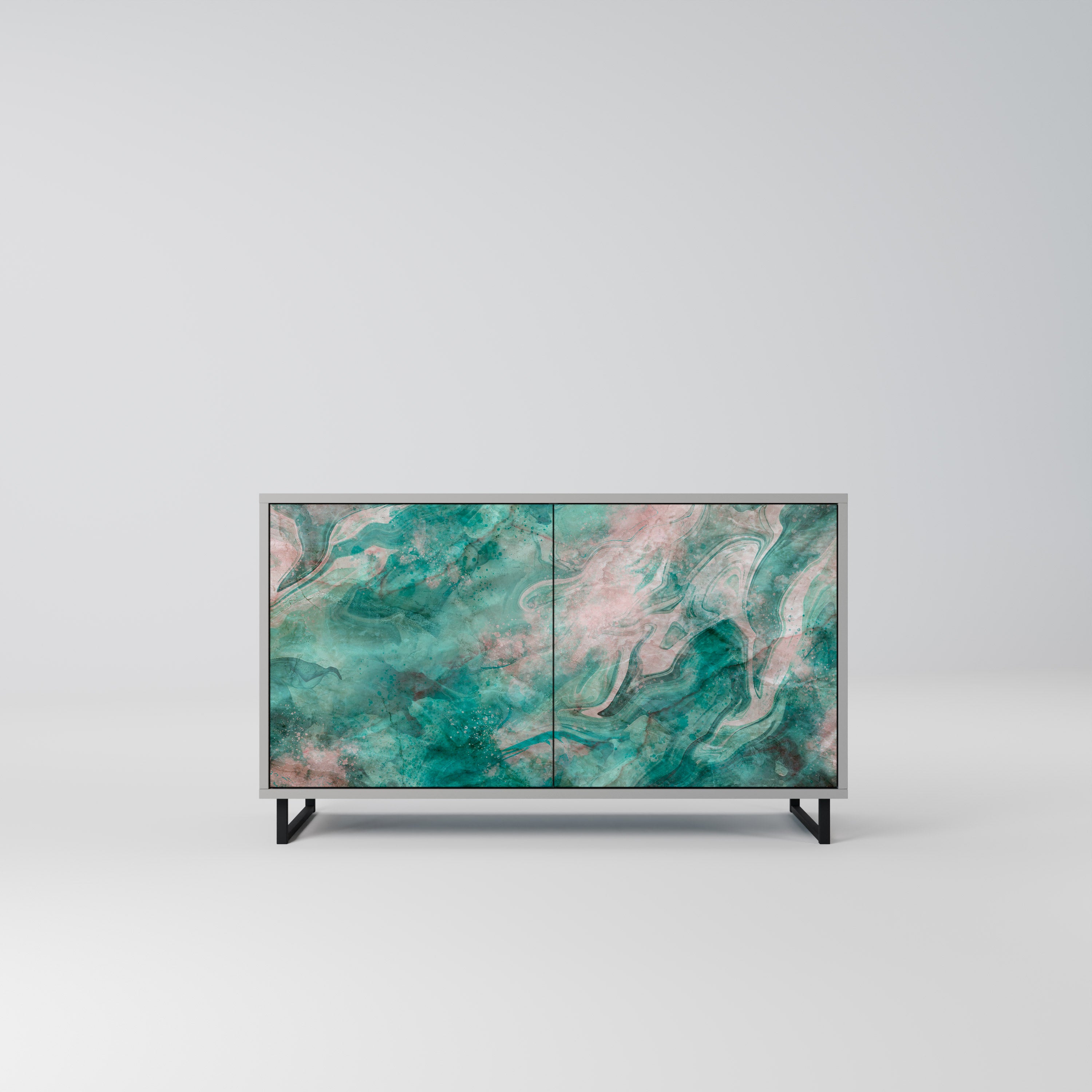 ABSTRACT ALCHEMY Komoda 2-drzwiowa korpus Szary