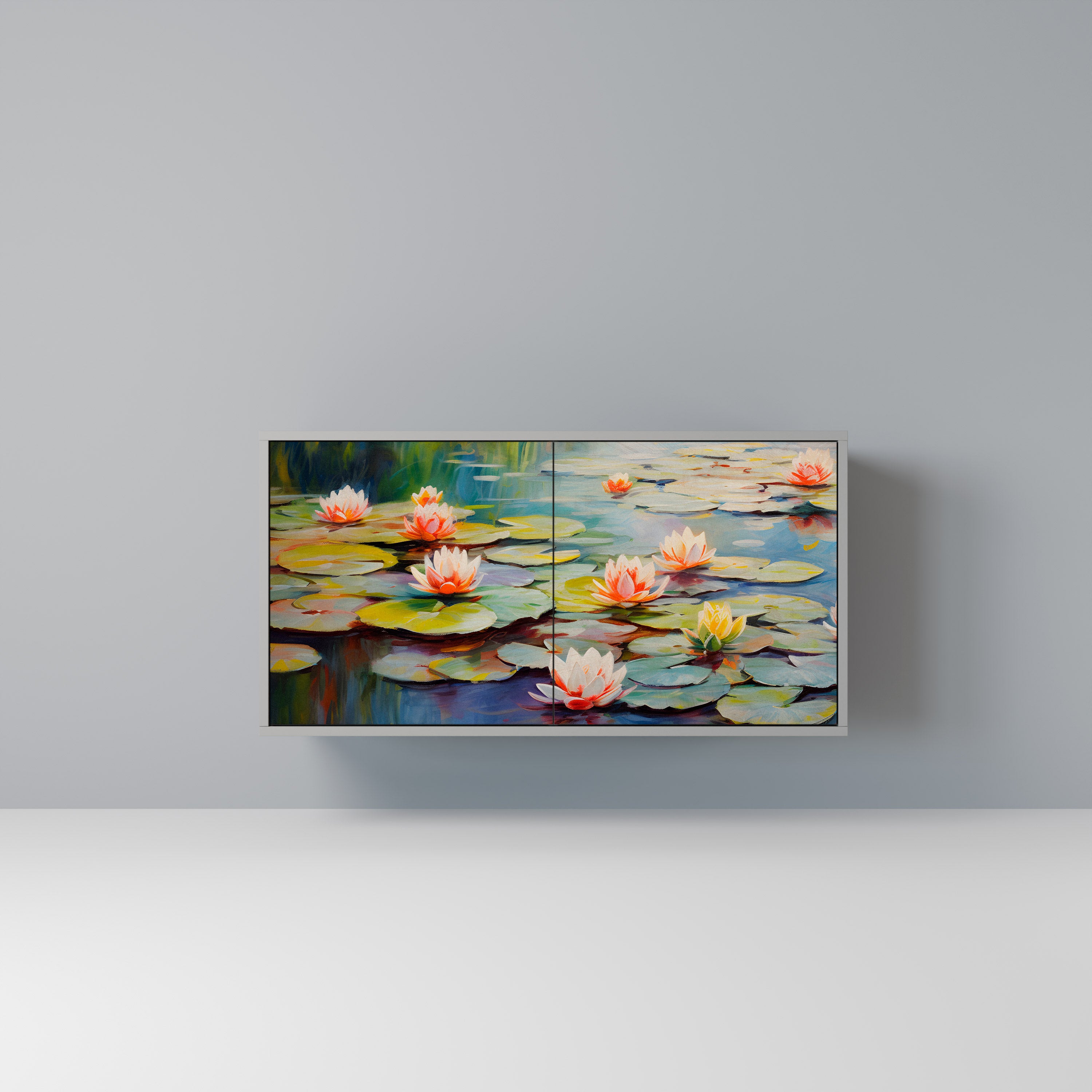 BLOOMING WATERS Komoda 2-drzwiowa korpus Szary