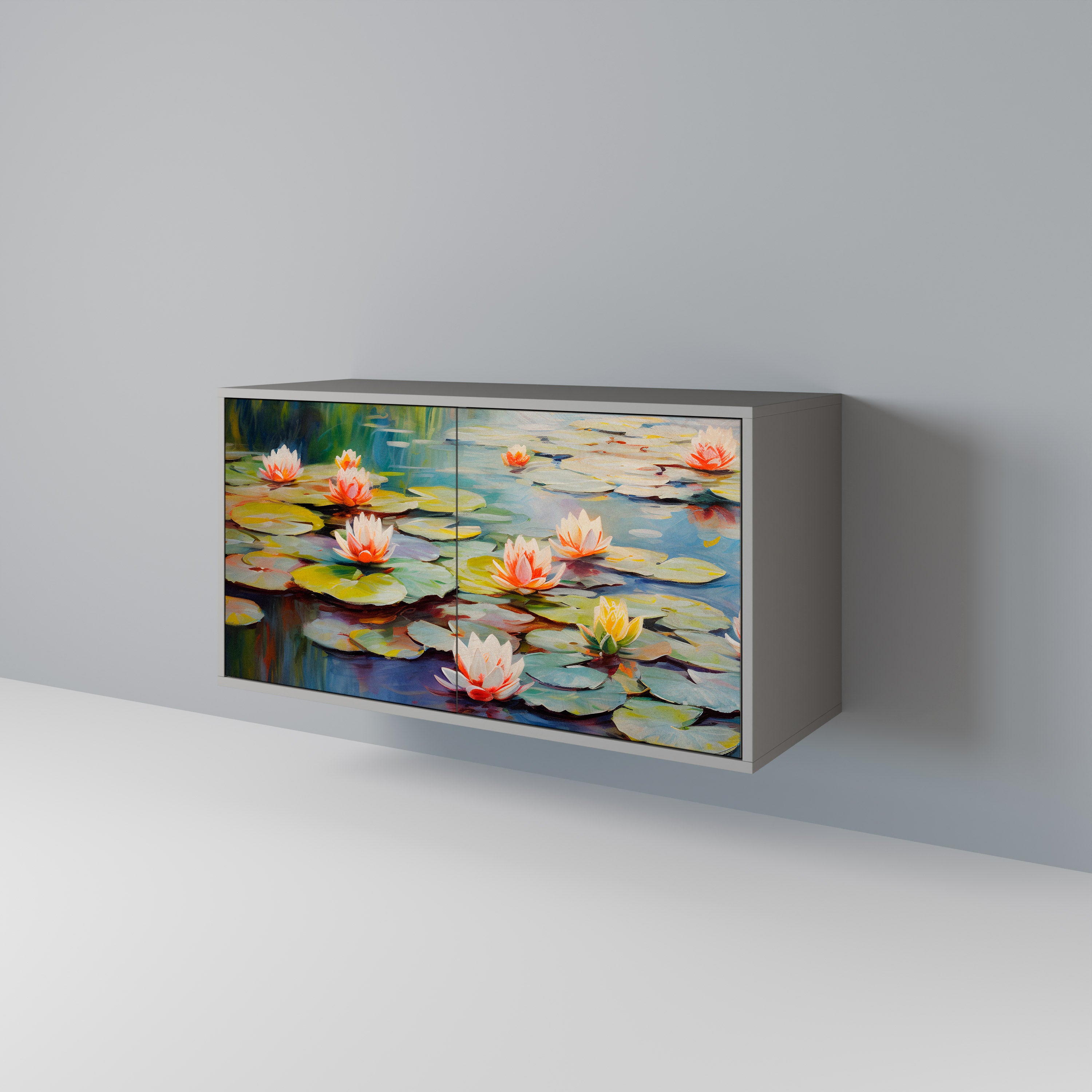 BLOOMING WATERS Komoda 2-drzwiowa korpus Szary
