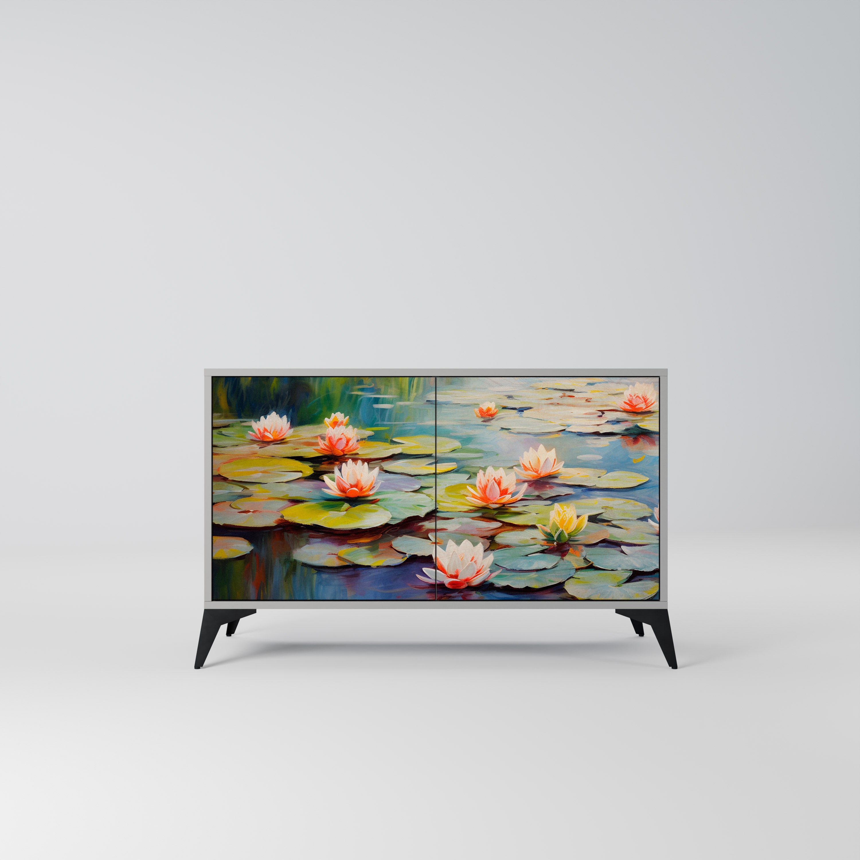 BLOOMING WATERS Komoda 2-drzwiowa korpus Szary