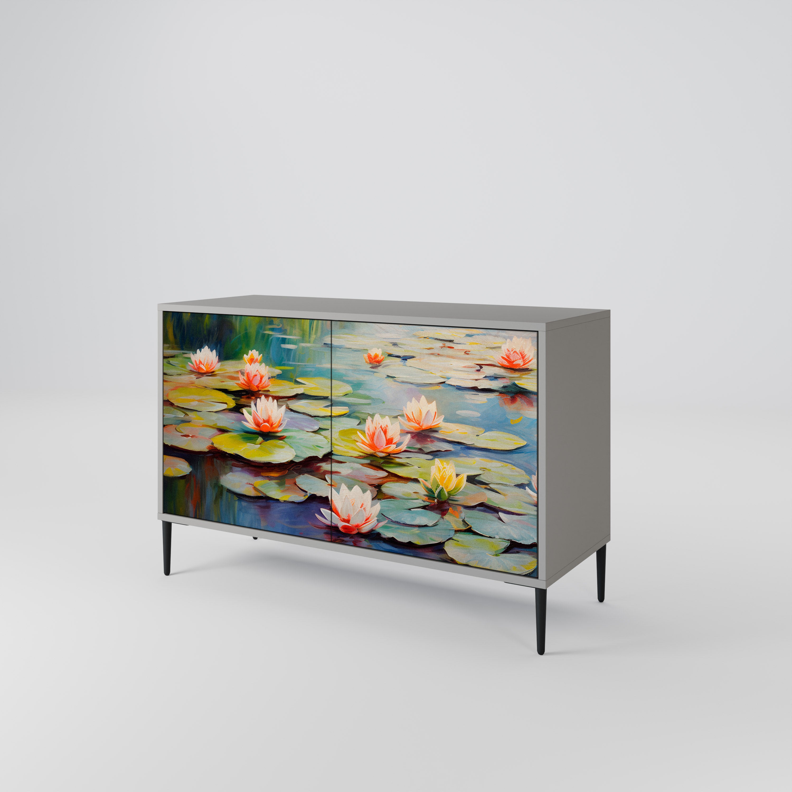 BLOOMING WATERS Komoda 2-drzwiowa korpus Szary