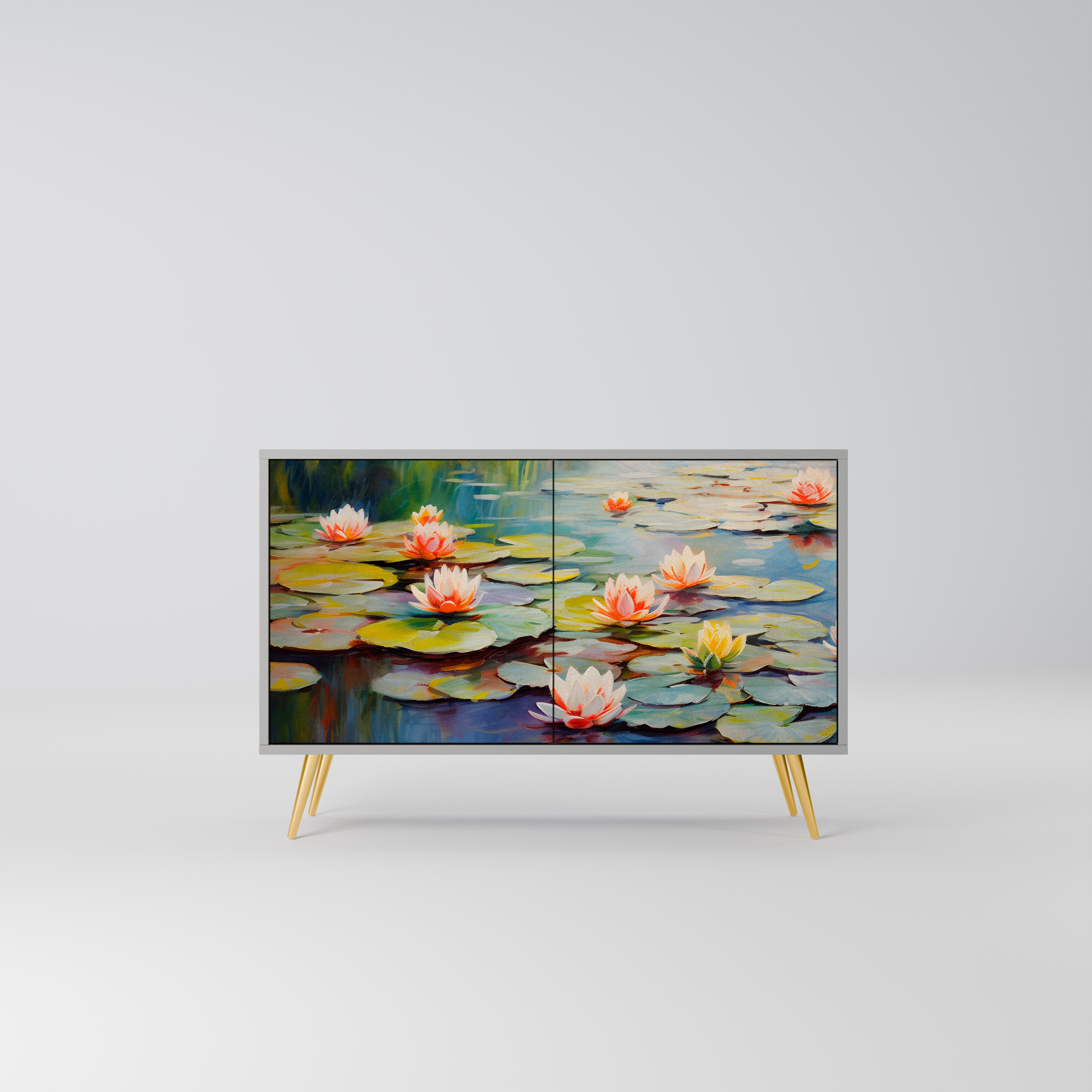 BLOOMING WATERS Komoda 2-drzwiowa korpus Szary