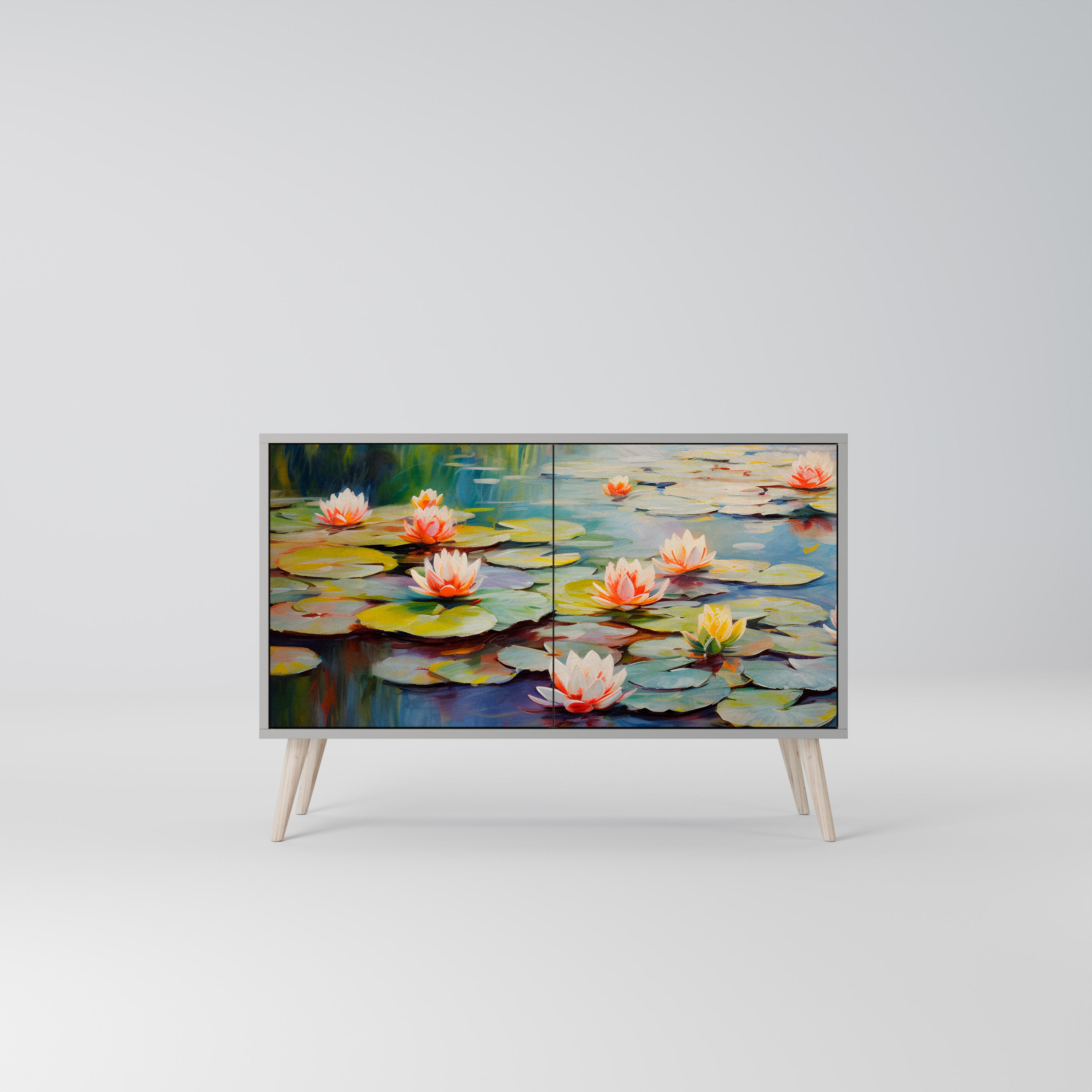 BLOOMING WATERS Komoda 2-drzwiowa korpus Szary