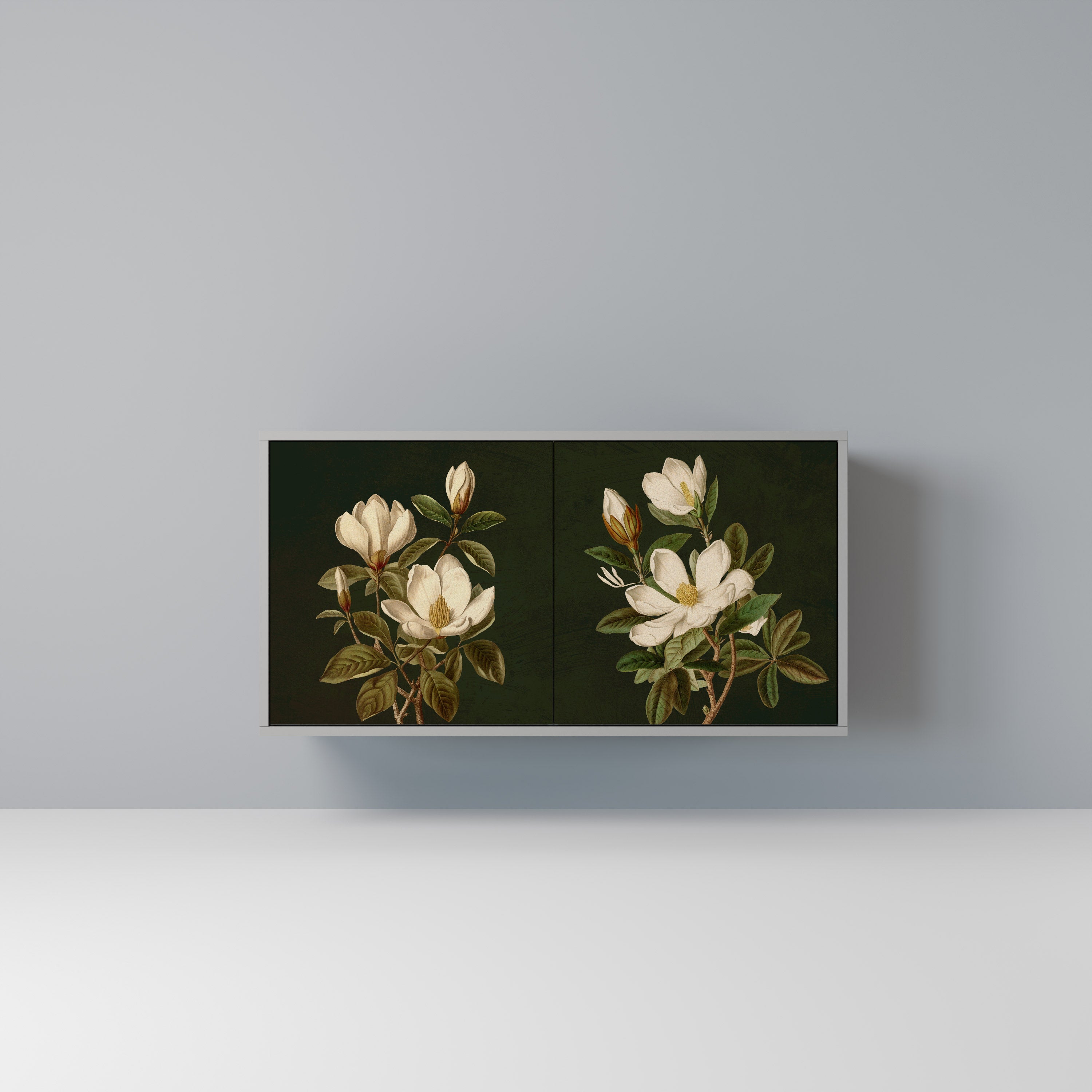 FLORAL NOIR Komoda 2-drzwiowa korpus Szary