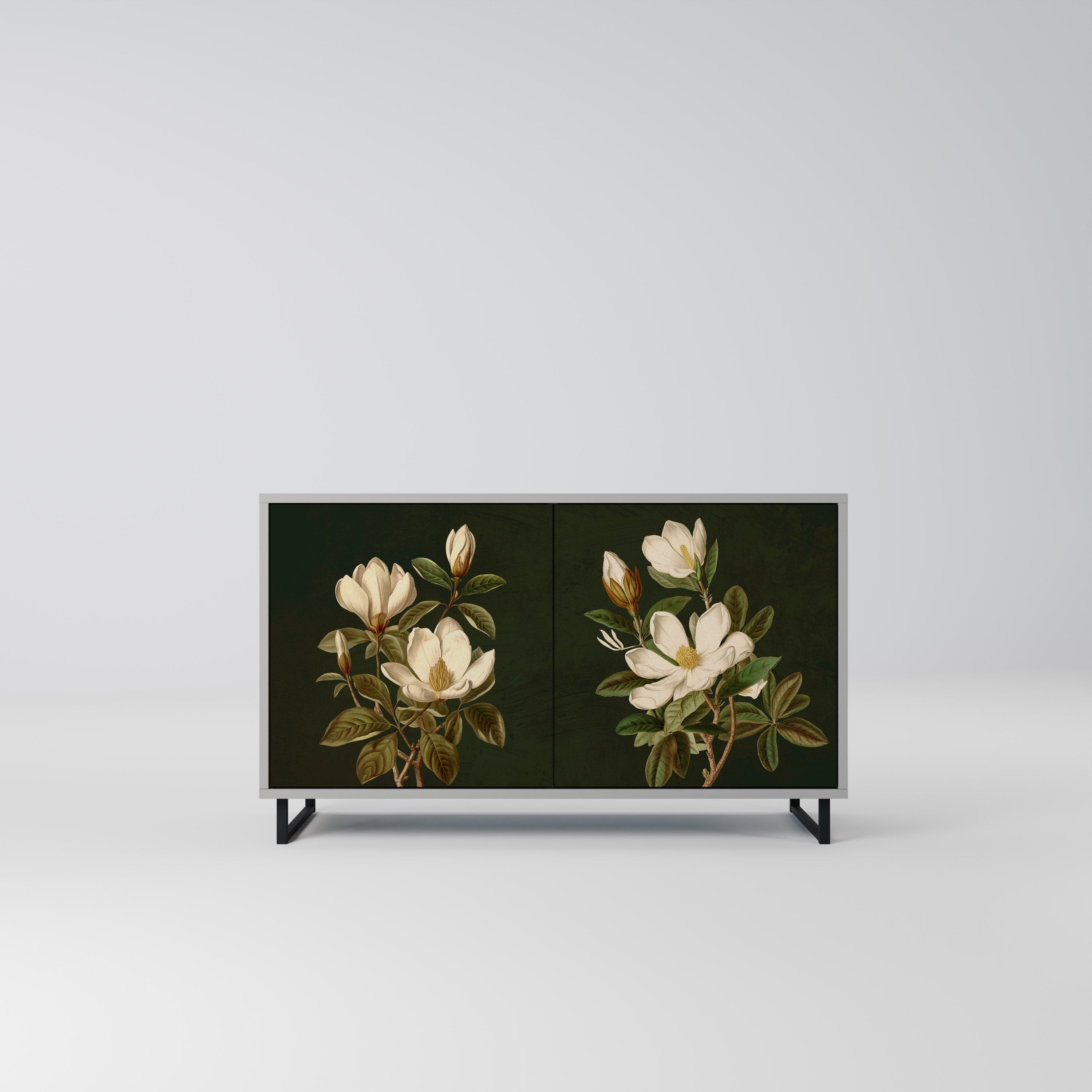 FLORAL NOIR Komoda 2-drzwiowa korpus Szary