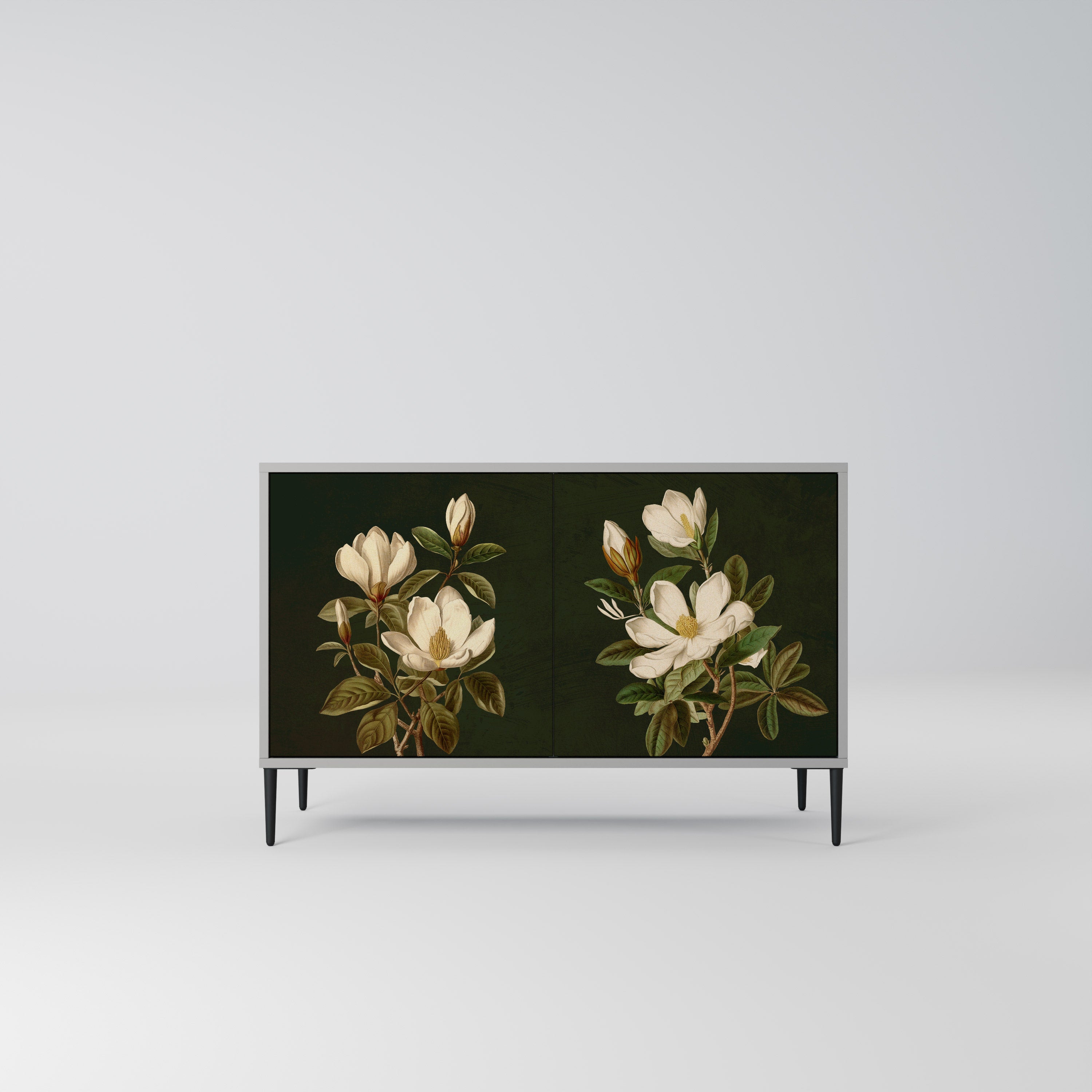 FLORAL NOIR Komoda 2-drzwiowa korpus Szary