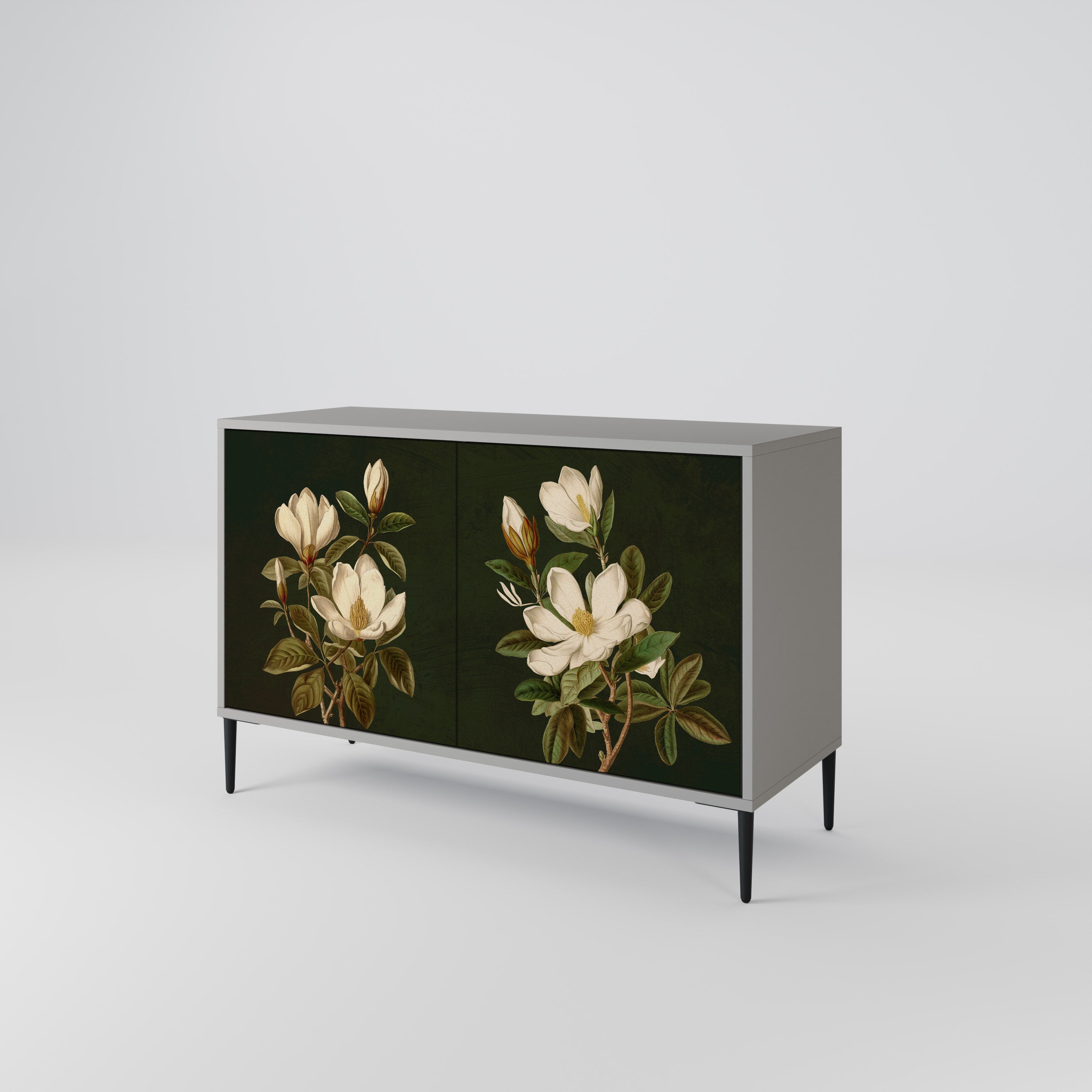 FLORAL NOIR Komoda 2-drzwiowa korpus Szary