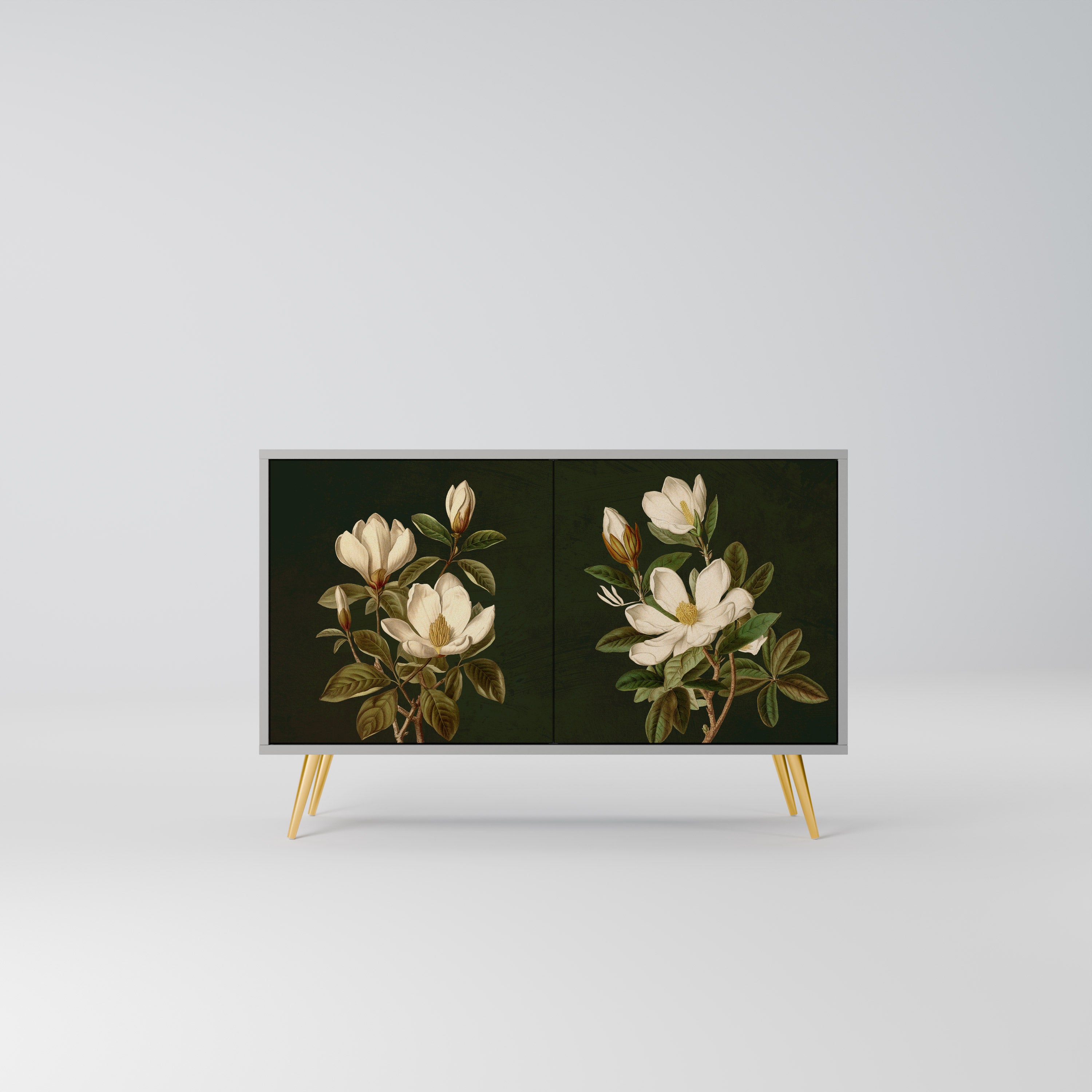 FLORAL NOIR Komoda 2-drzwiowa korpus Szary