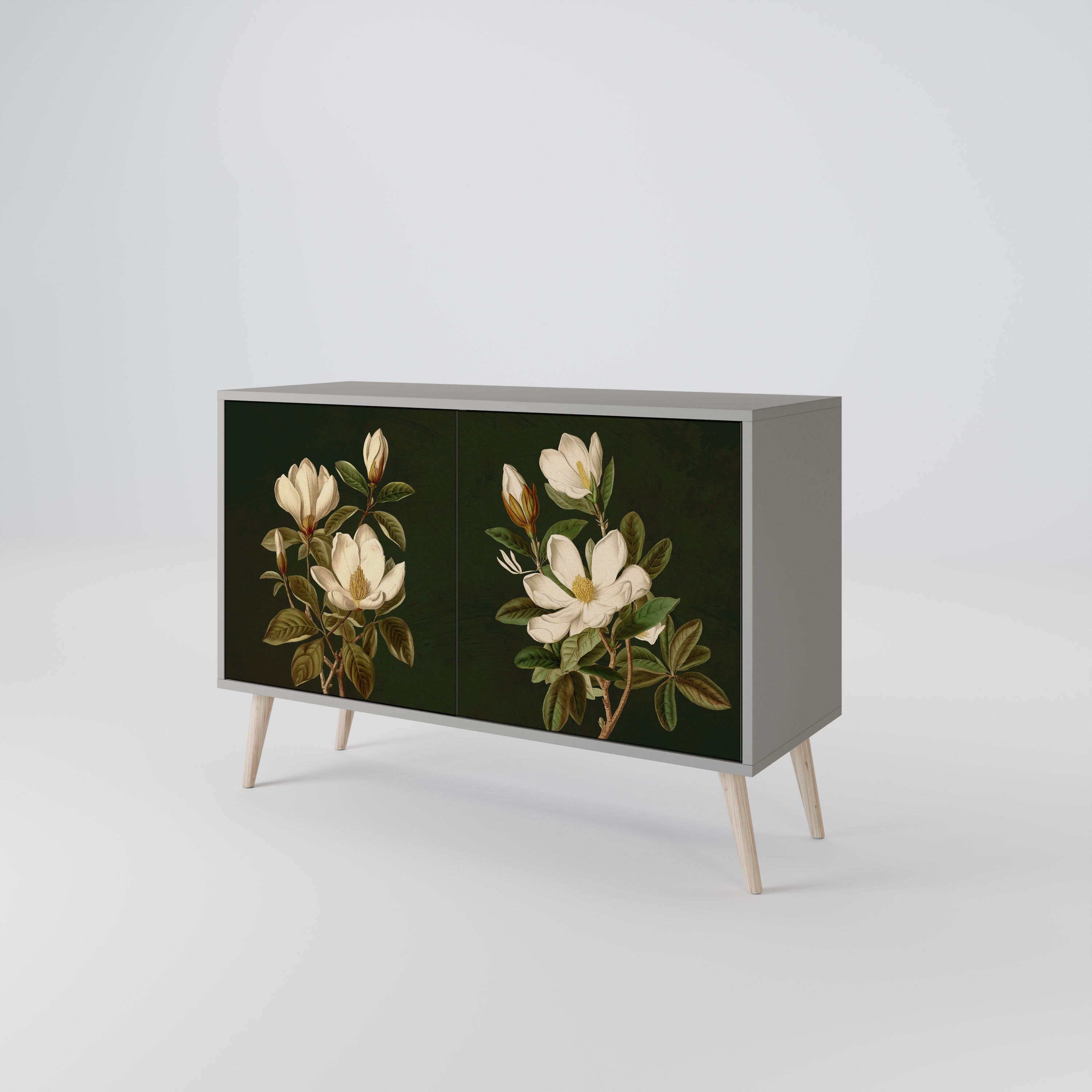FLORAL NOIR Komoda 2-drzwiowa korpus Szary