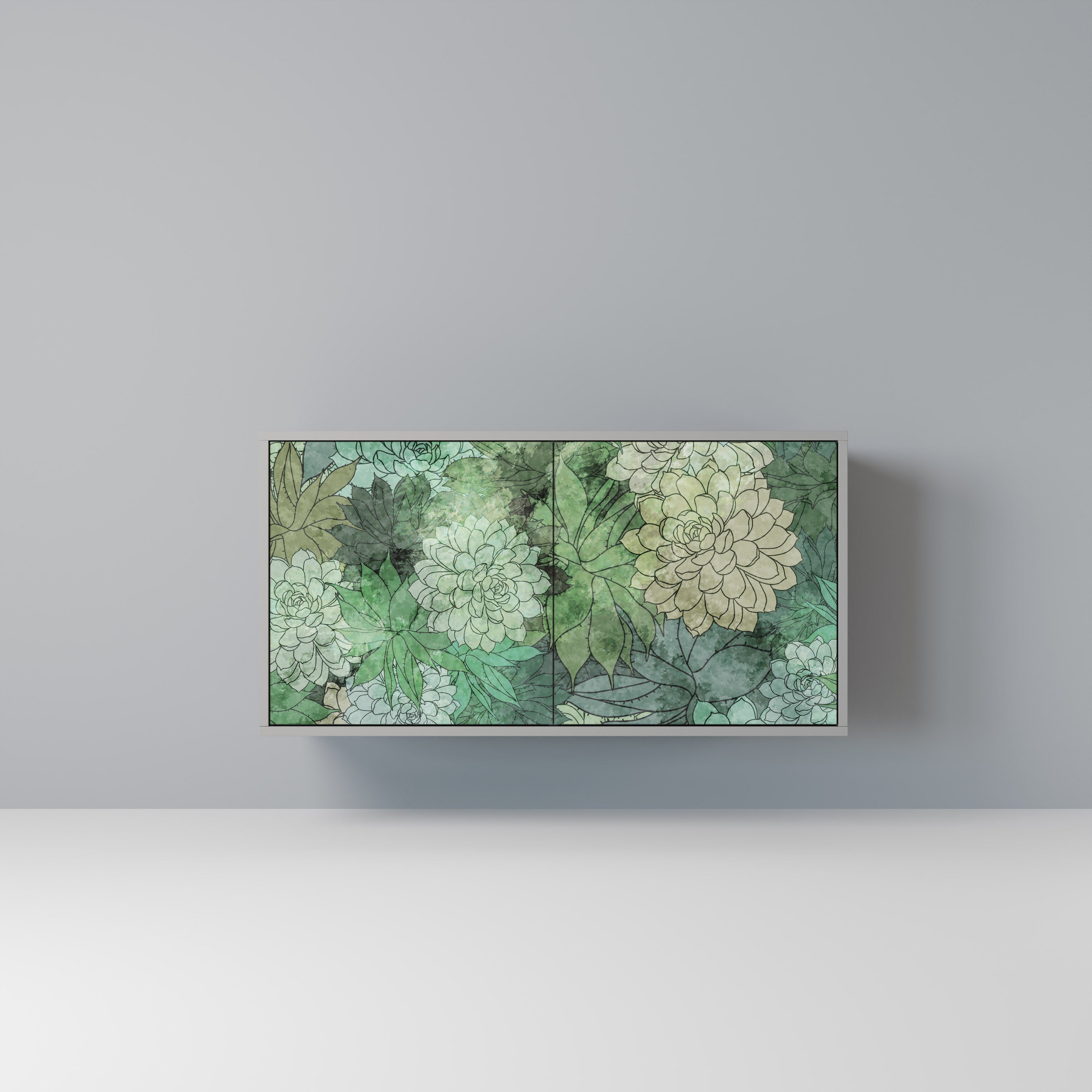 SUCCULENT CLUSTER Komoda 2-drzwiowa korpus Szary