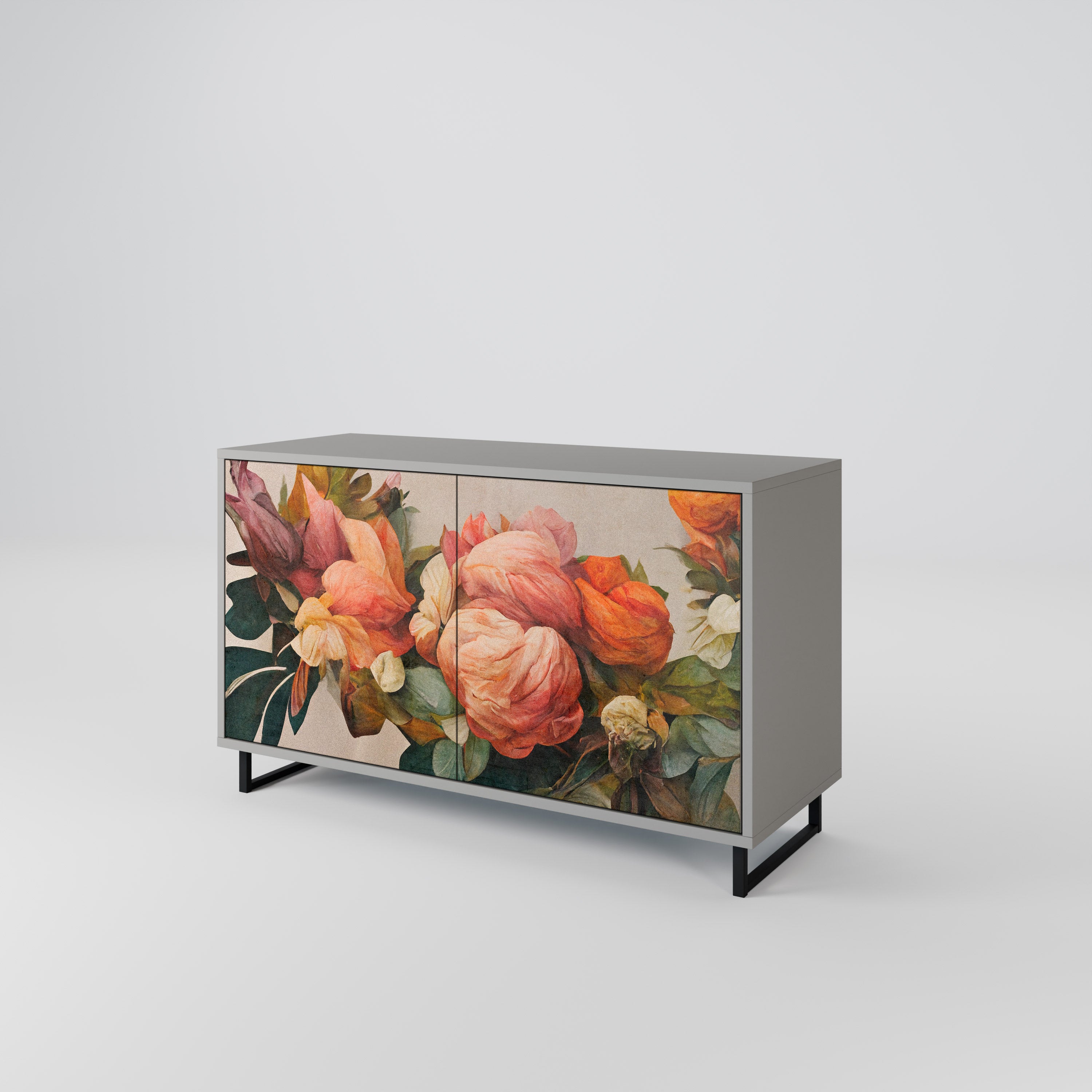 STYLISH BEAUTY Komoda 2-drzwiowa korpus Szary