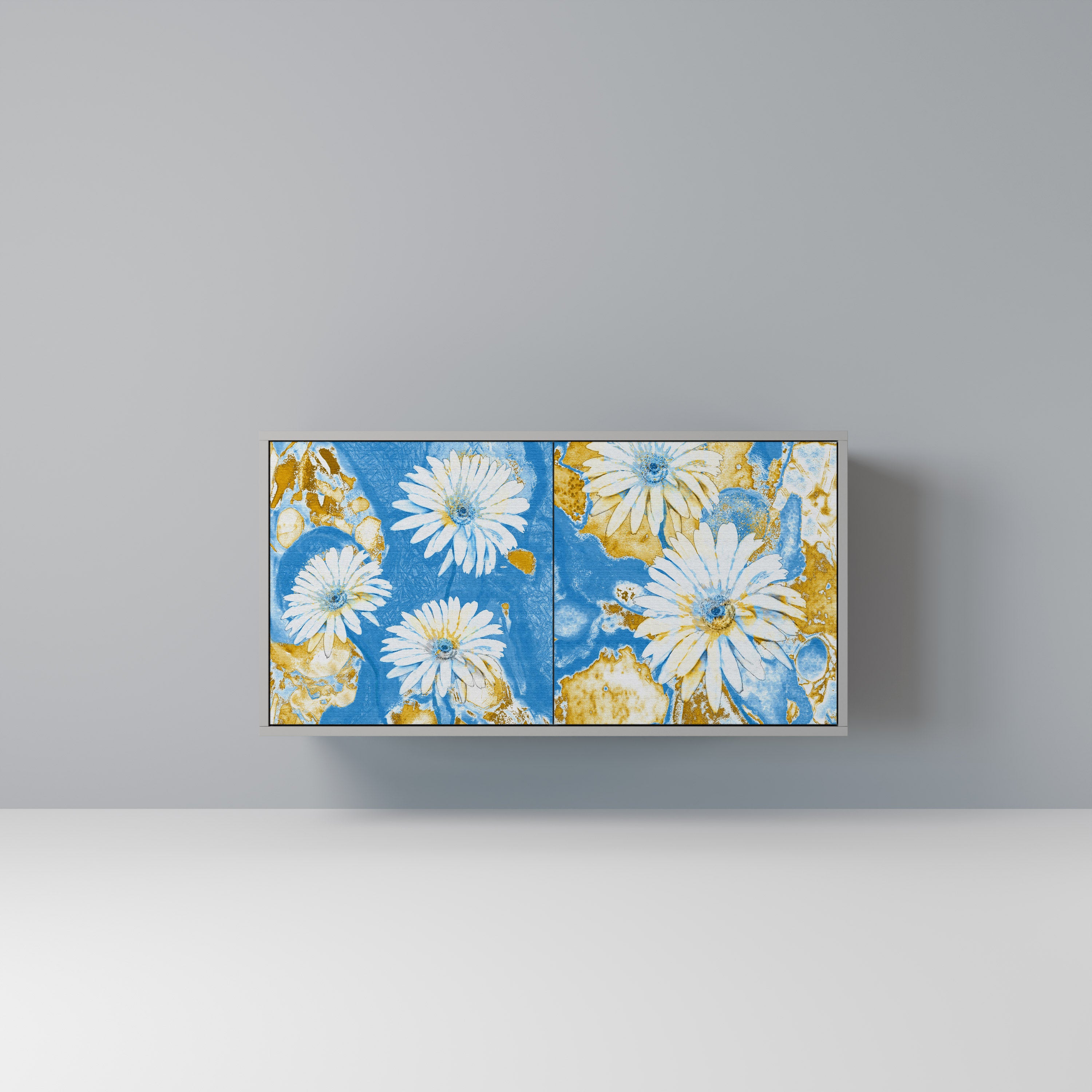 DAISY LUXE Komoda 2-drzwiowa korpus Szary