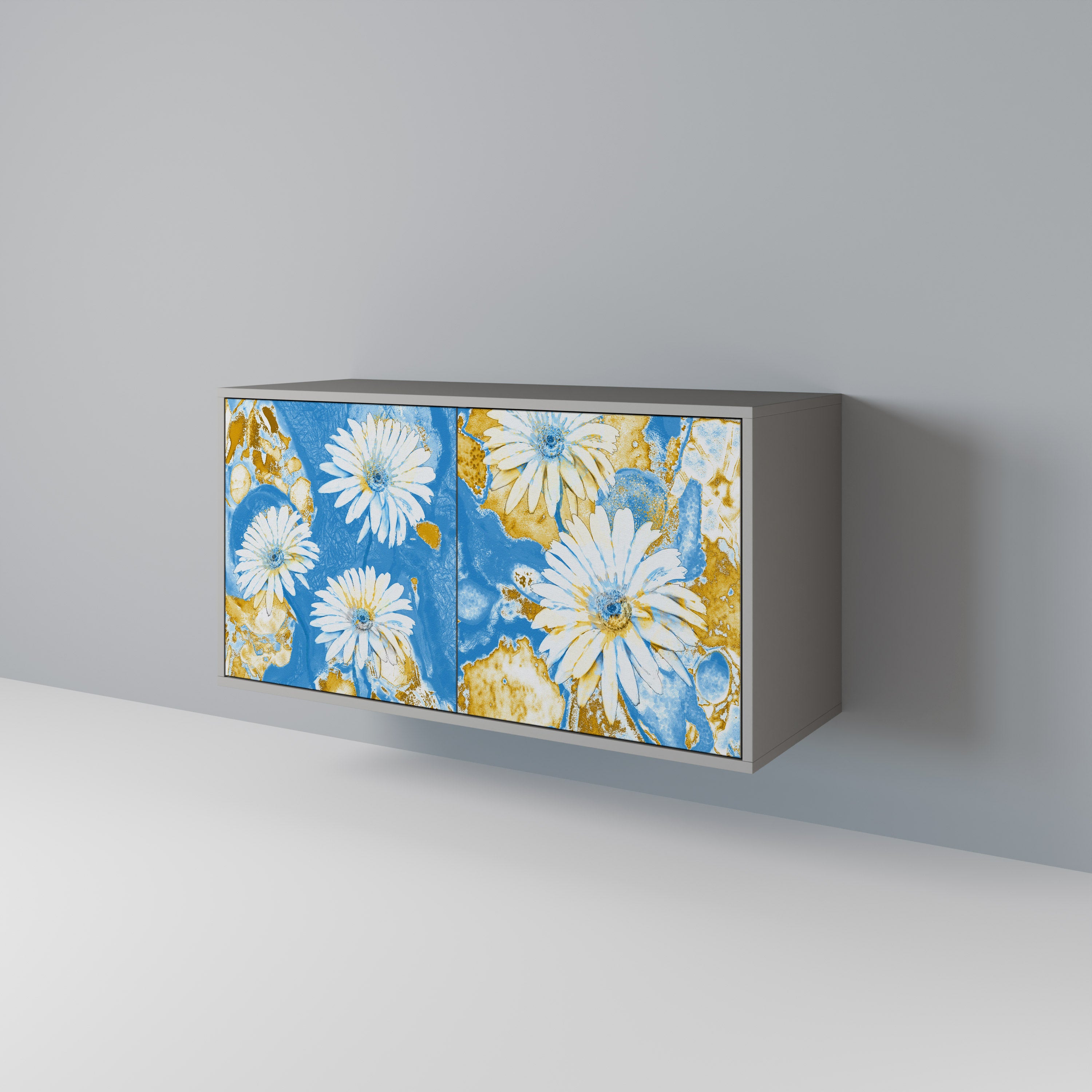 DAISY LUXE Komoda 2-drzwiowa korpus Szary