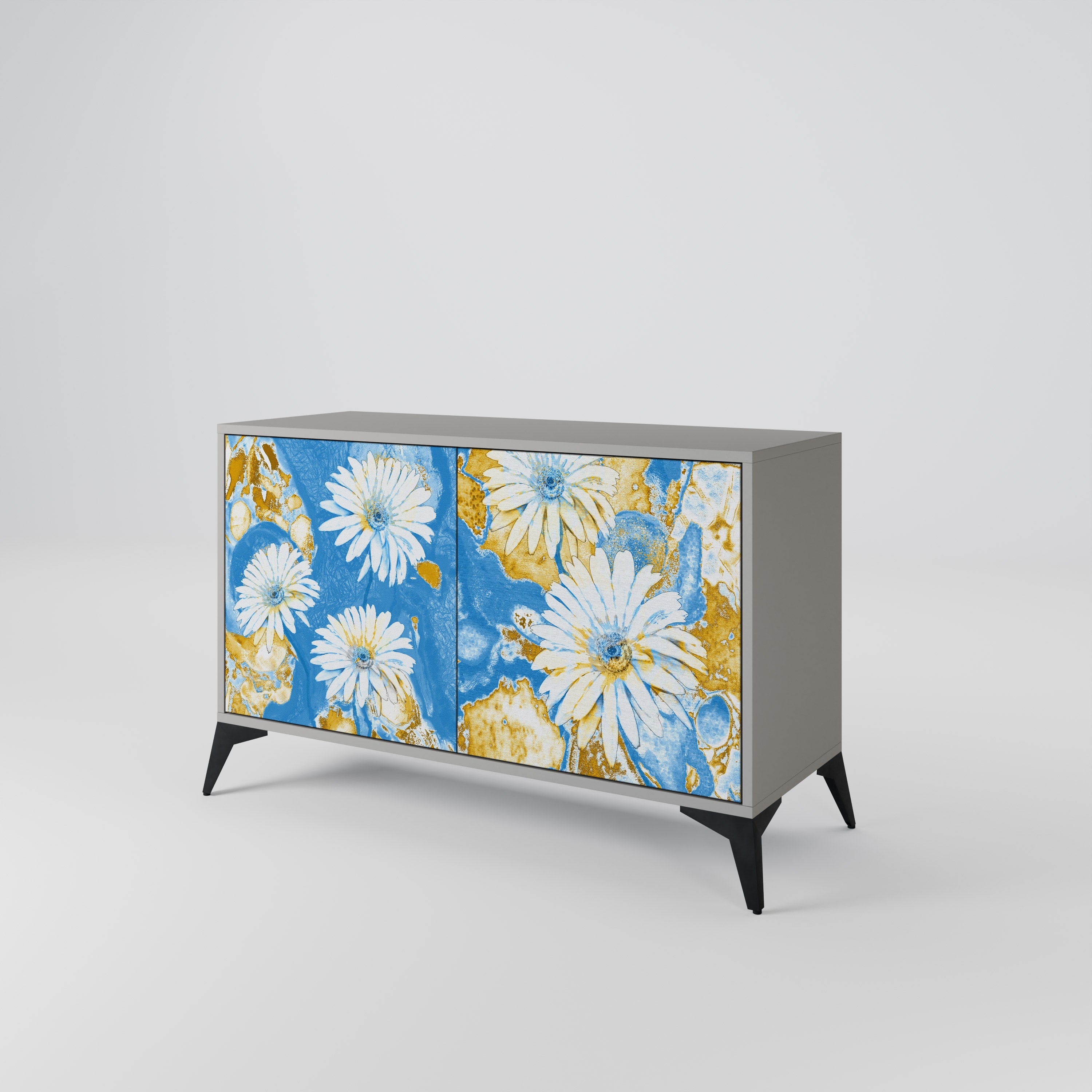 DAISY LUXE Komoda 2-drzwiowa korpus Szary