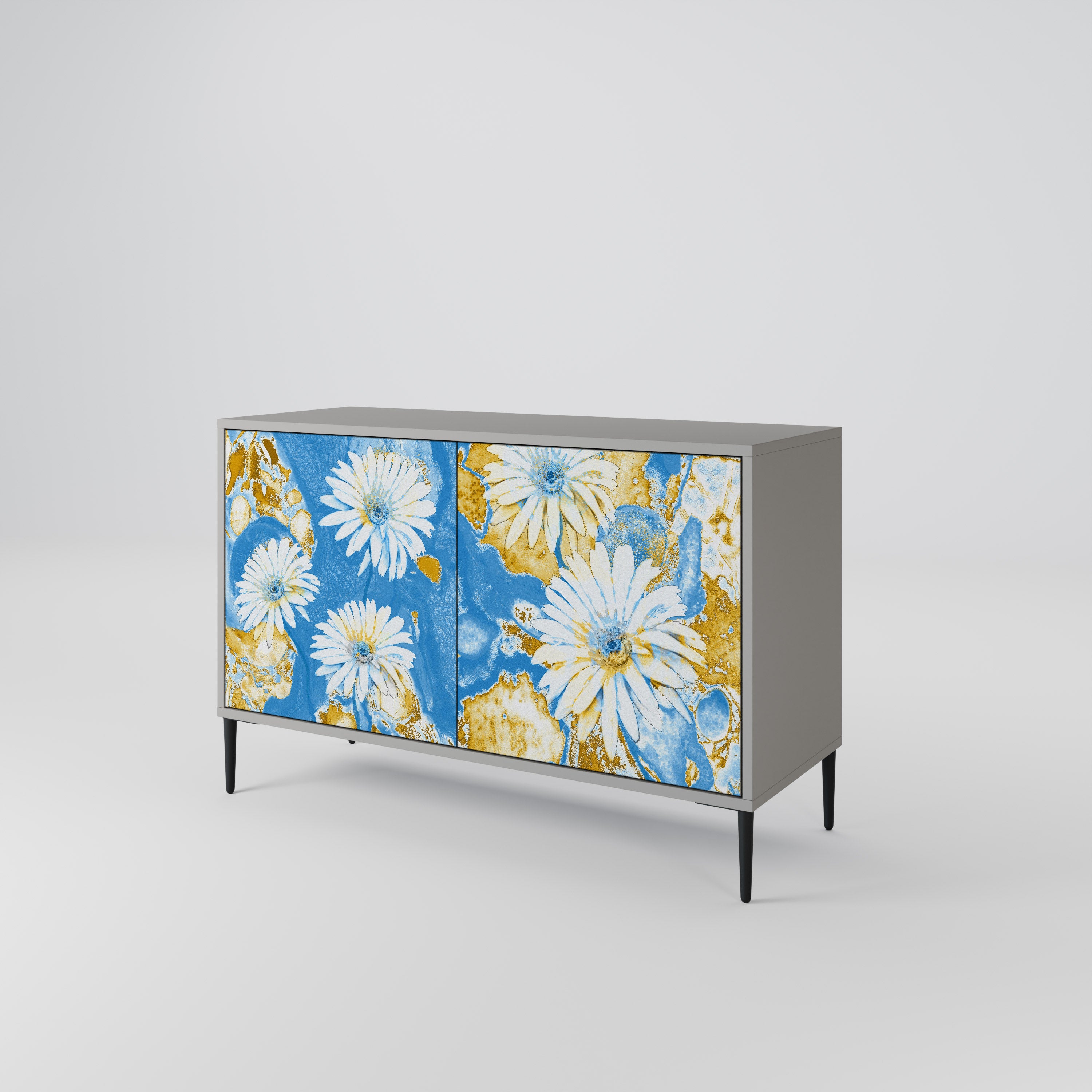 DAISY LUXE Komoda 2-drzwiowa korpus Szary