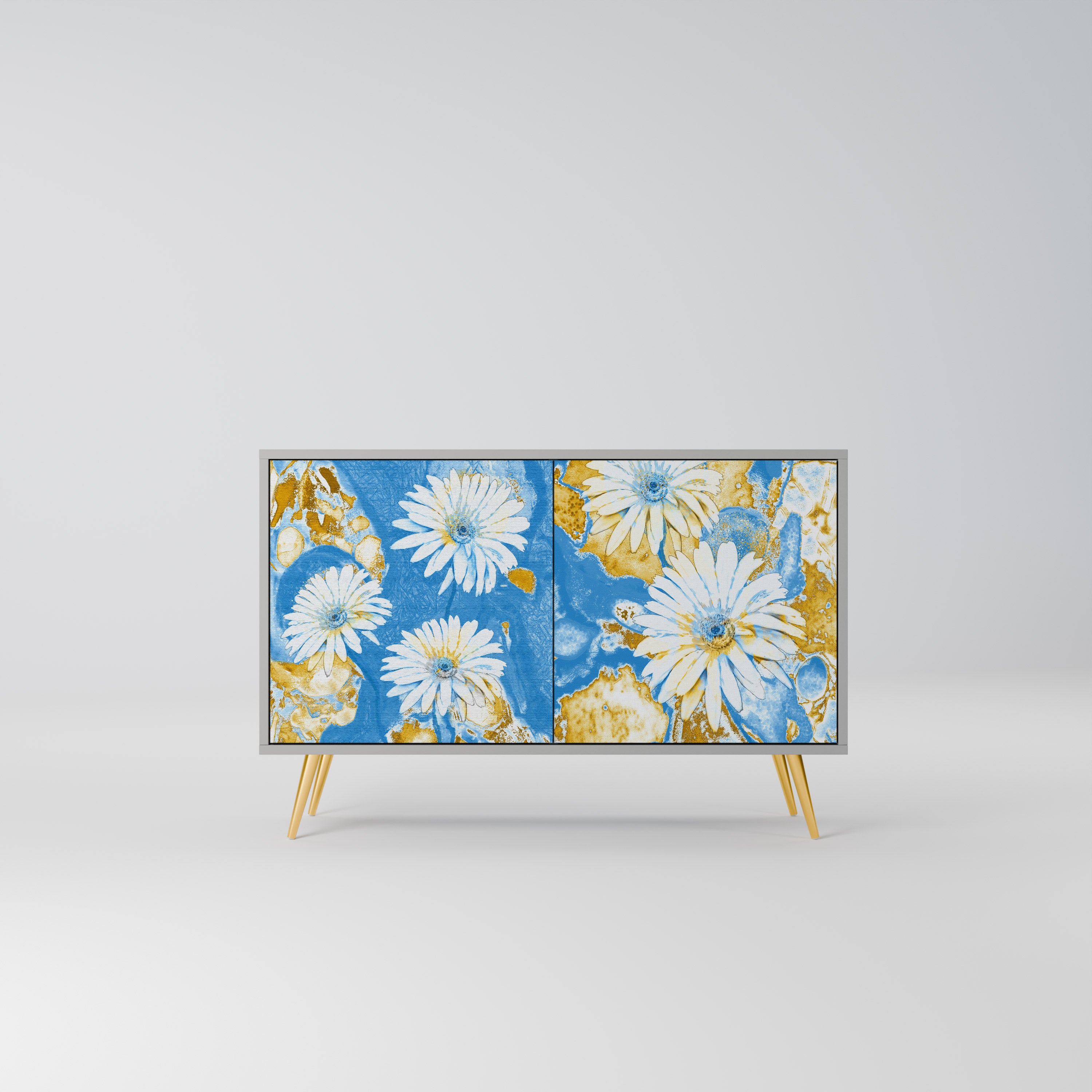 DAISY LUXE Komoda 2-drzwiowa korpus Szary