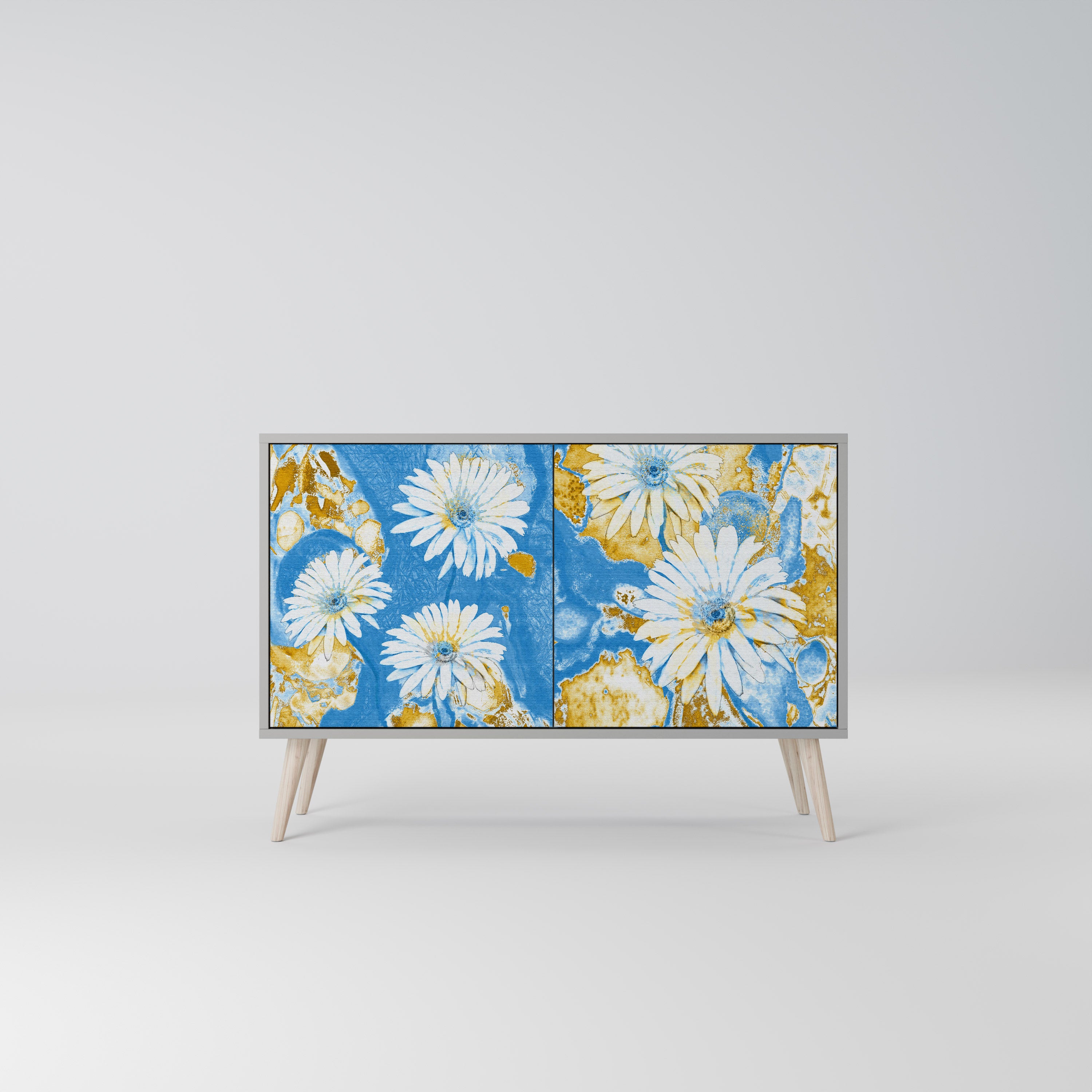DAISY LUXE Komoda 2-drzwiowa korpus Szary