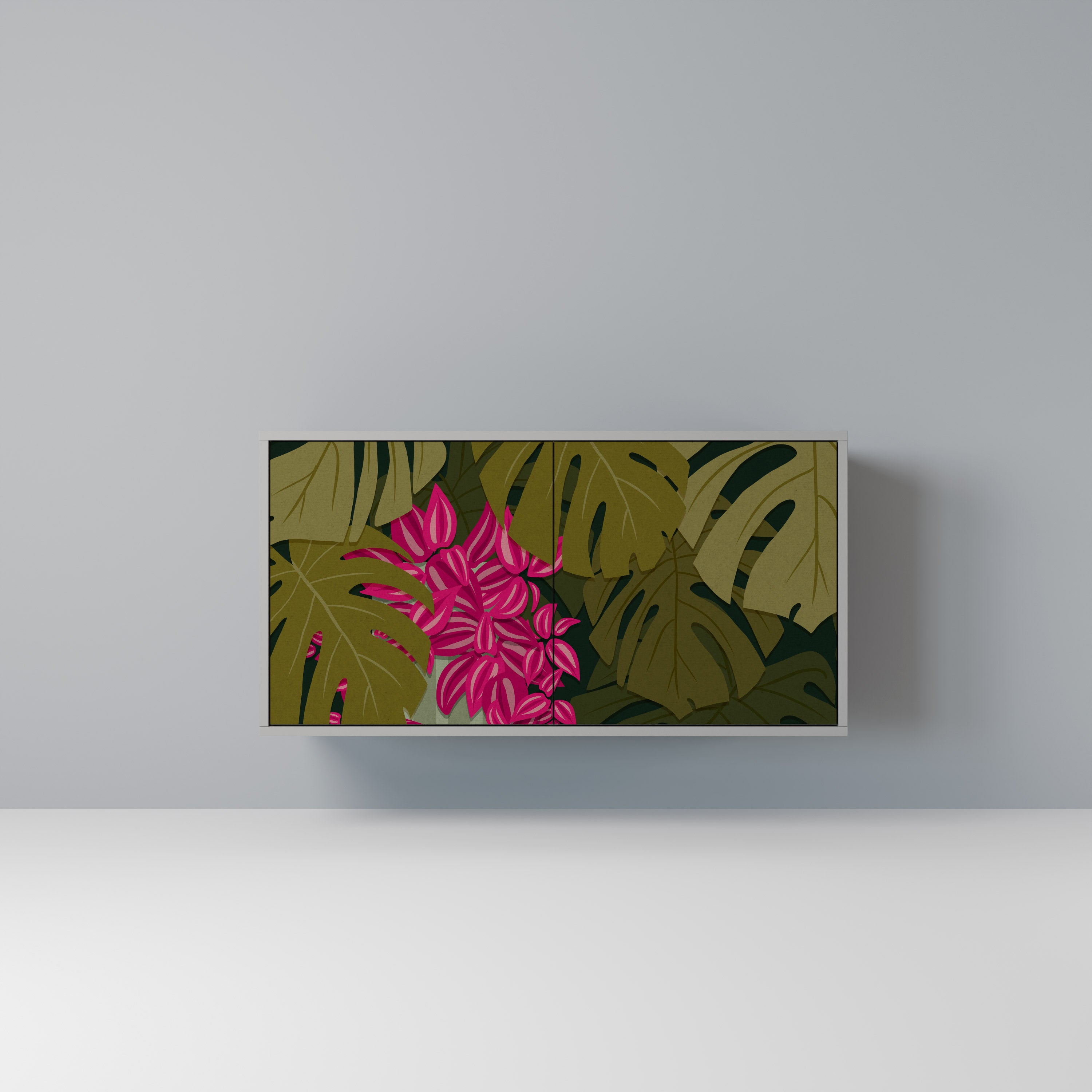 TROPICAL BEAUTY Komoda 2-drzwiowa korpus Szary