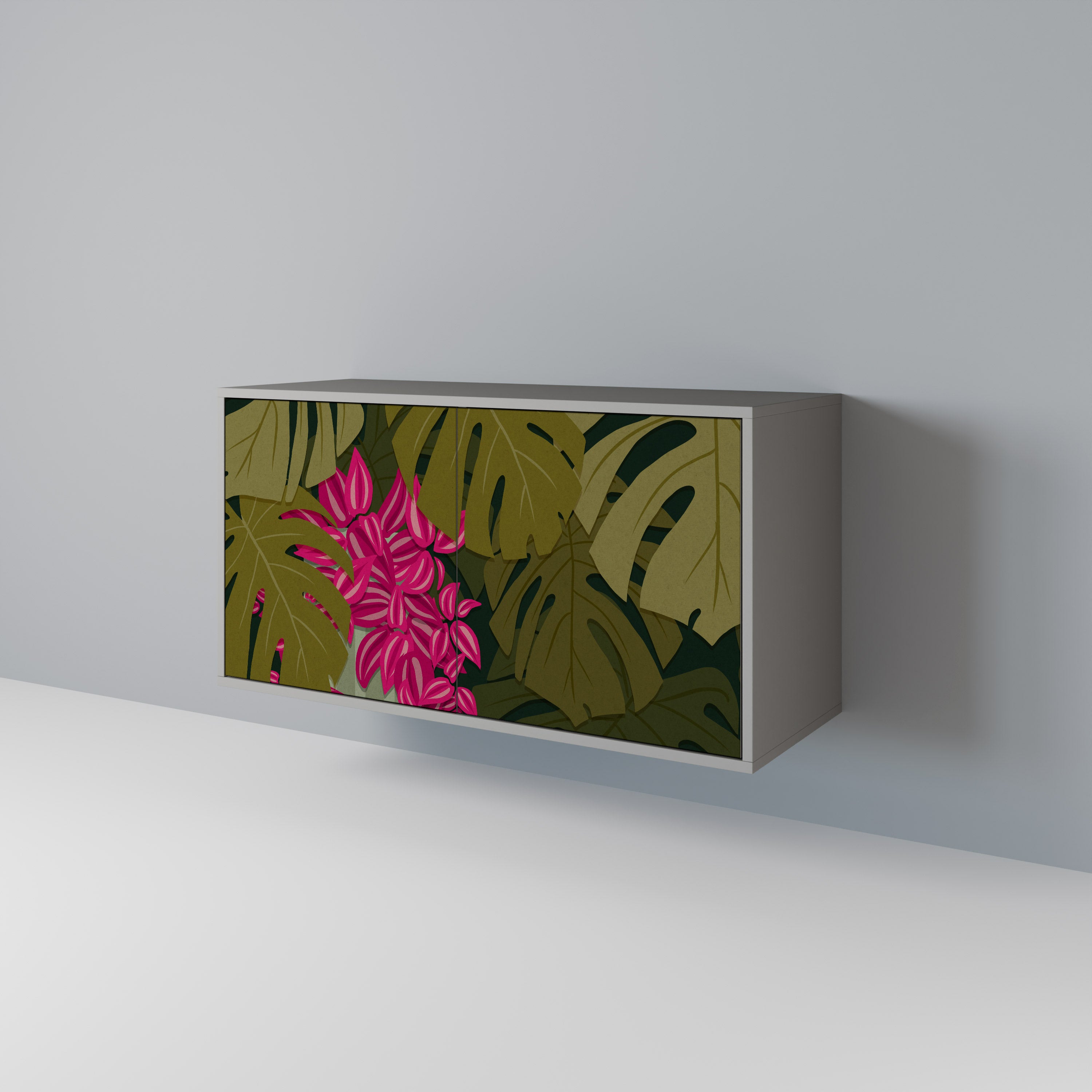 TROPICAL BEAUTY Komoda 2-drzwiowa korpus Szary