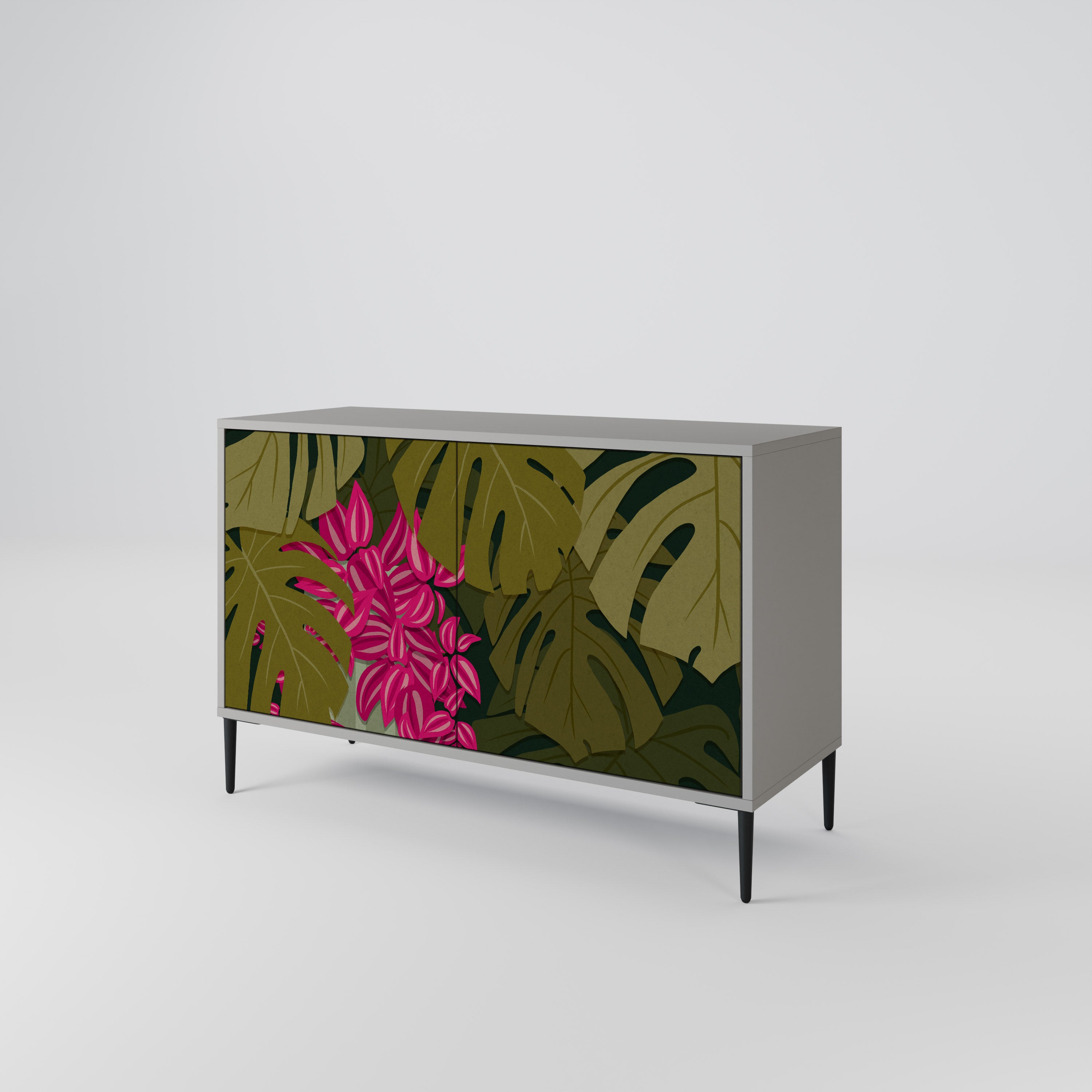 TROPICAL BEAUTY Komoda 2-drzwiowa korpus Szary