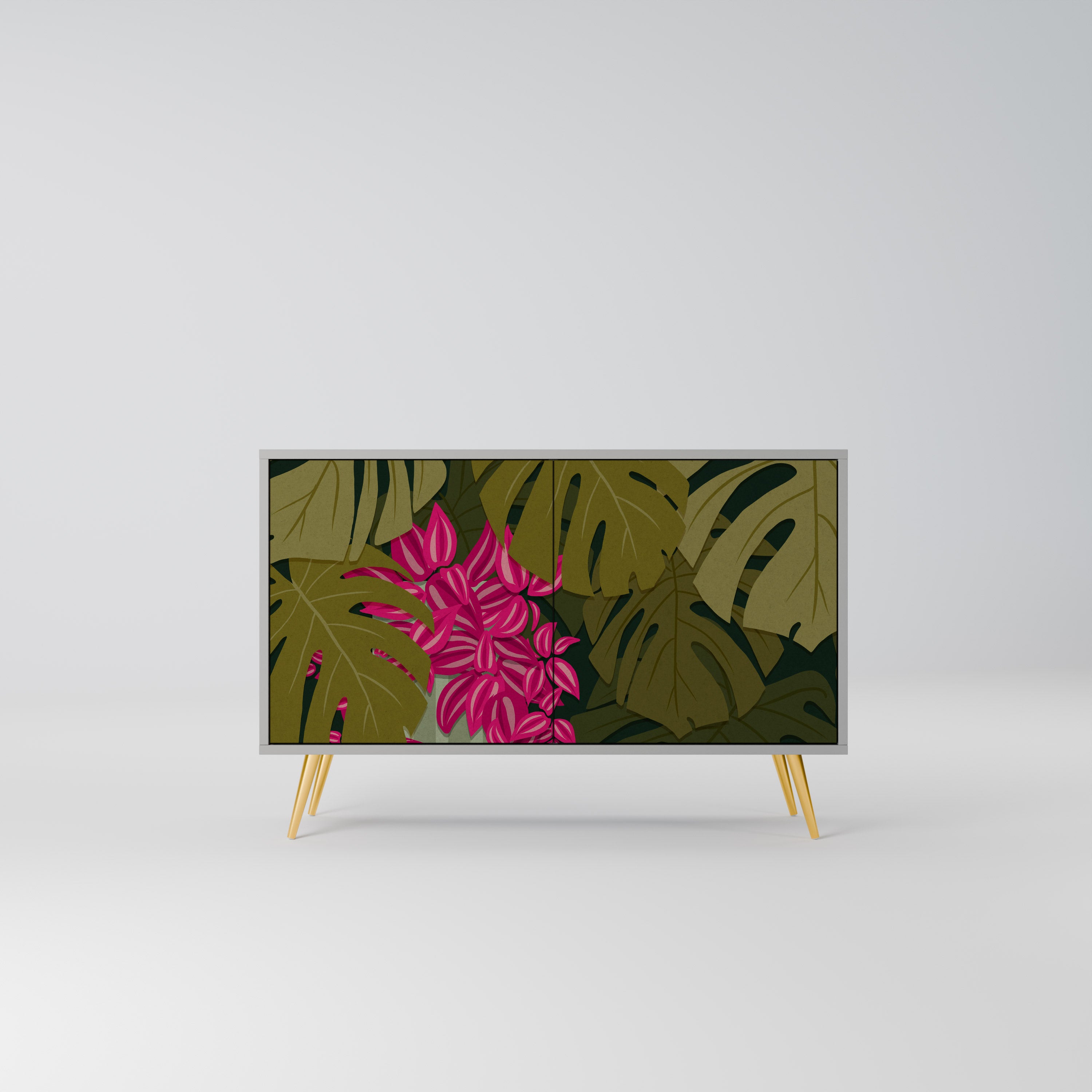 TROPICAL BEAUTY Komoda 2-drzwiowa korpus Szary