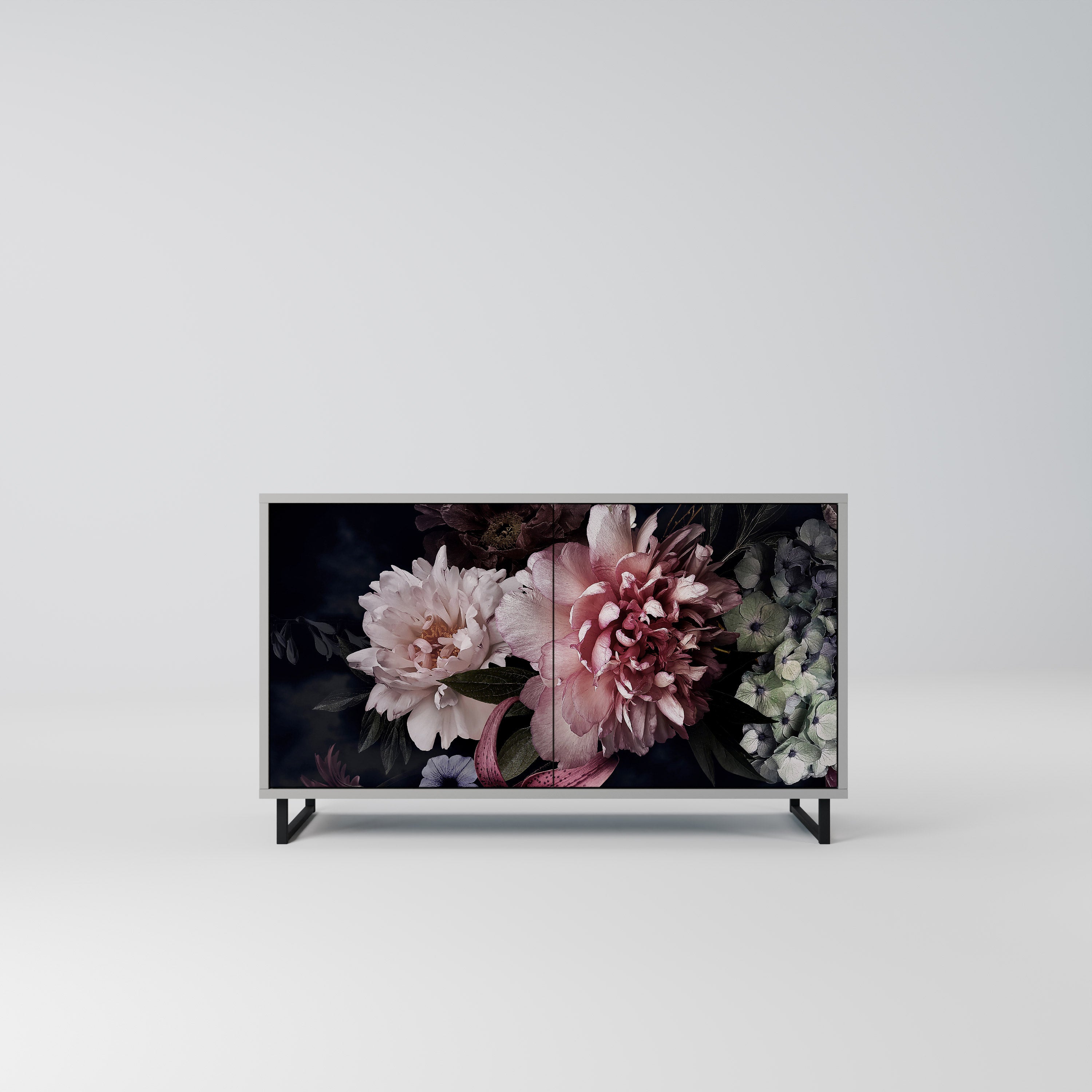 PURE BLOSSOM Komoda 2-drzwiowa korpus Szary