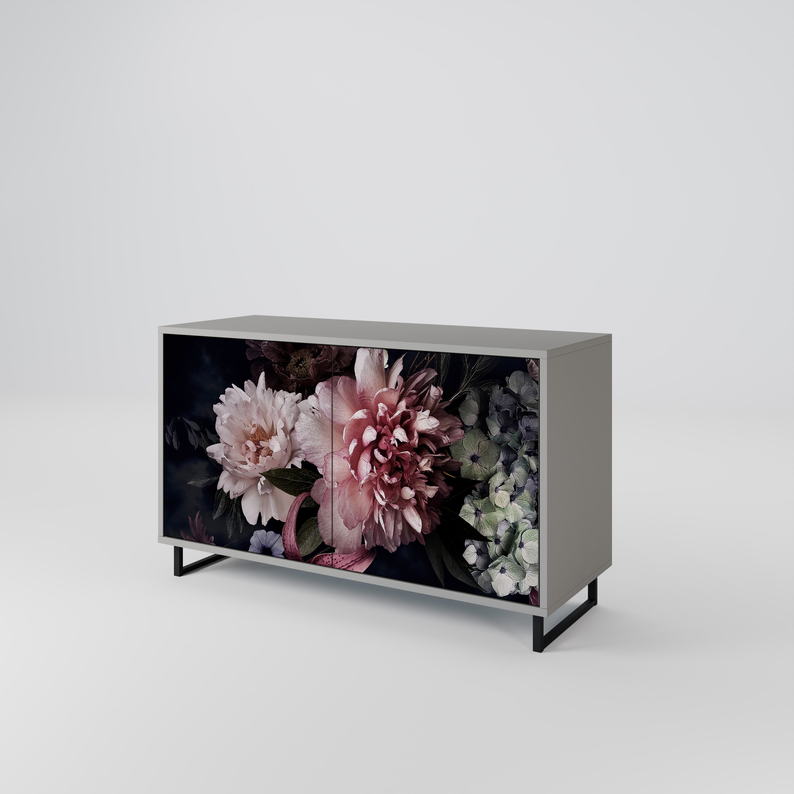 PURE BLOSSOM Komoda 2-drzwiowa korpus Szary