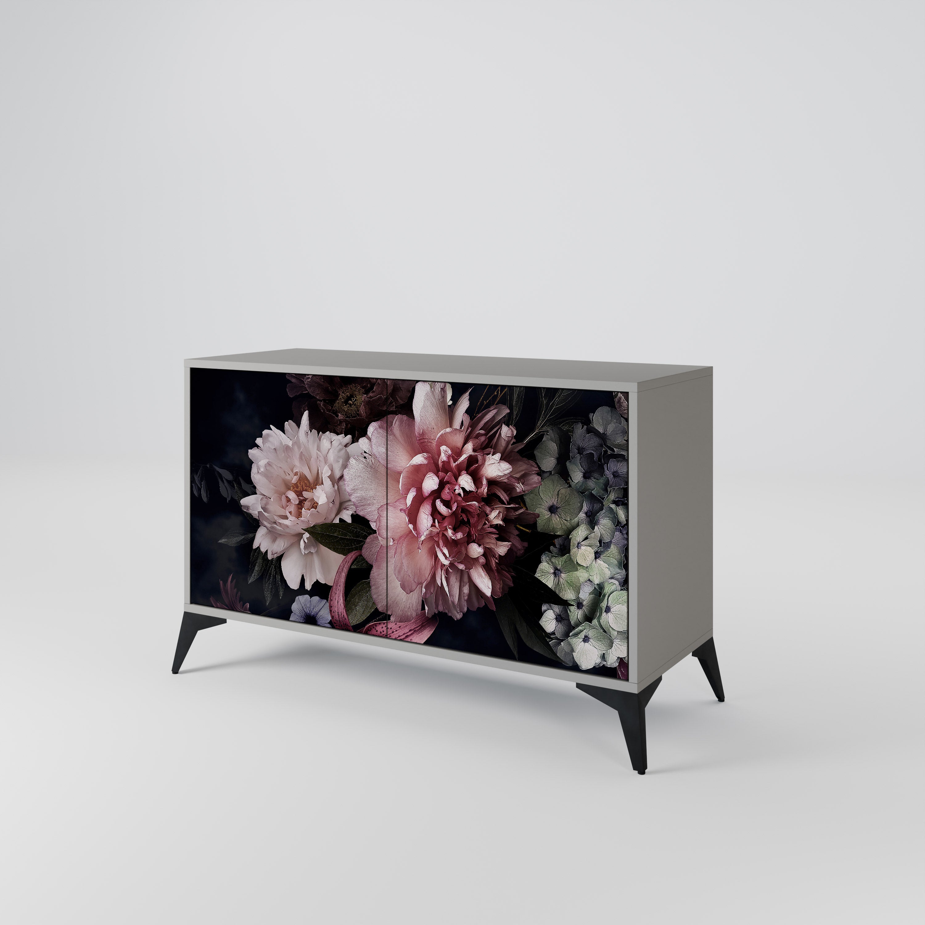 PURE BLOSSOM Komoda 2-drzwiowa korpus Szary