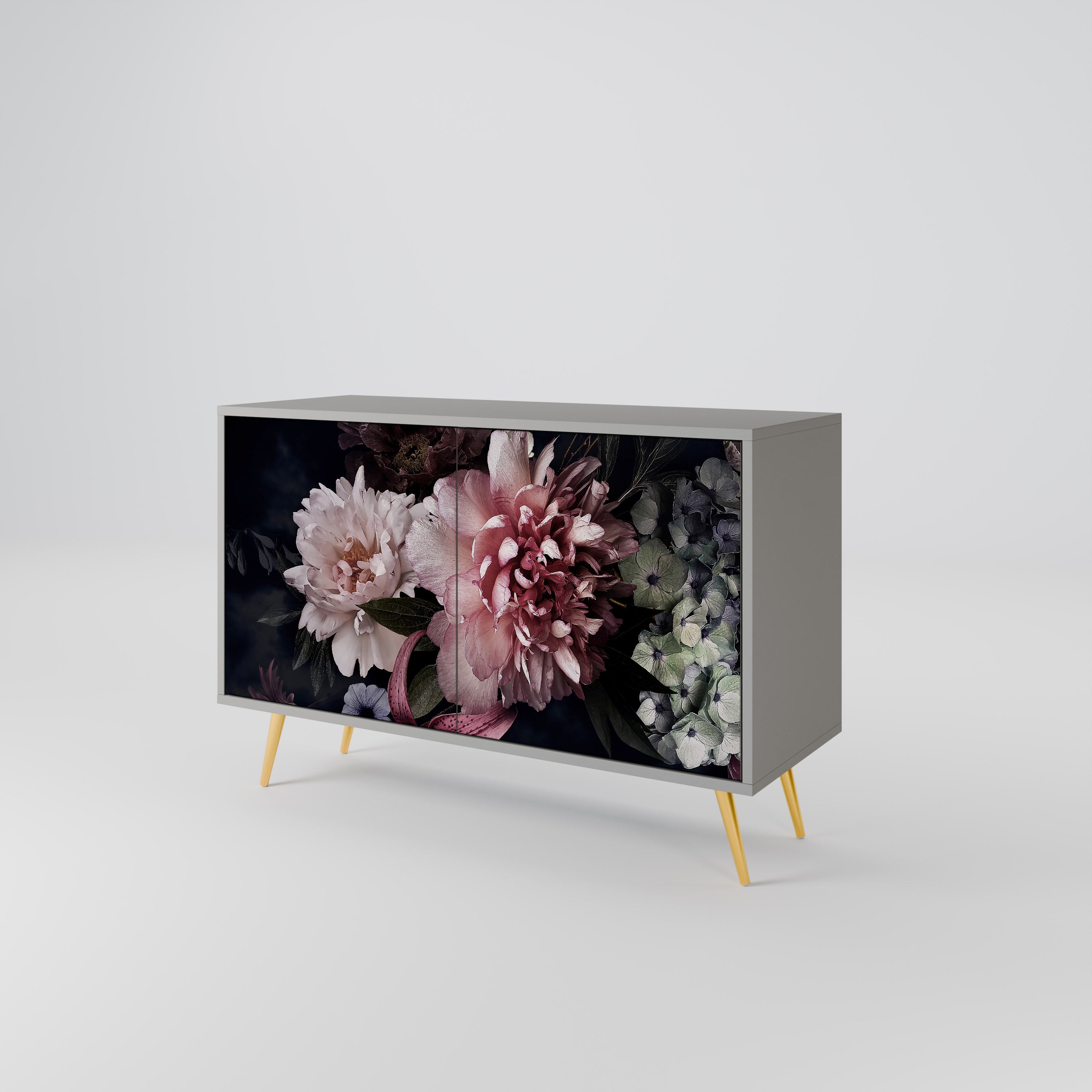 PURE BLOSSOM Komoda 2-drzwiowa korpus Szary