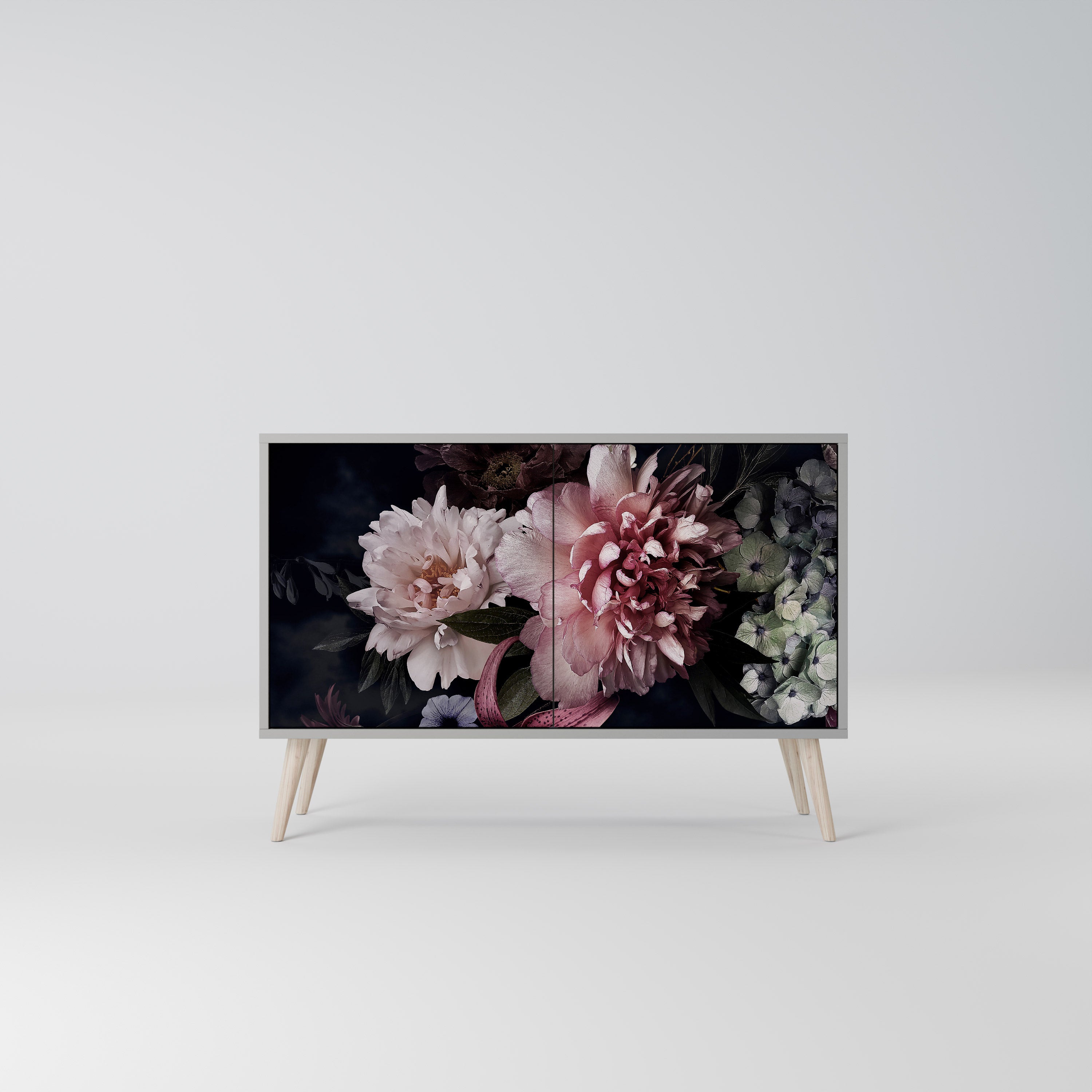 PURE BLOSSOM Komoda 2-drzwiowa korpus Szary