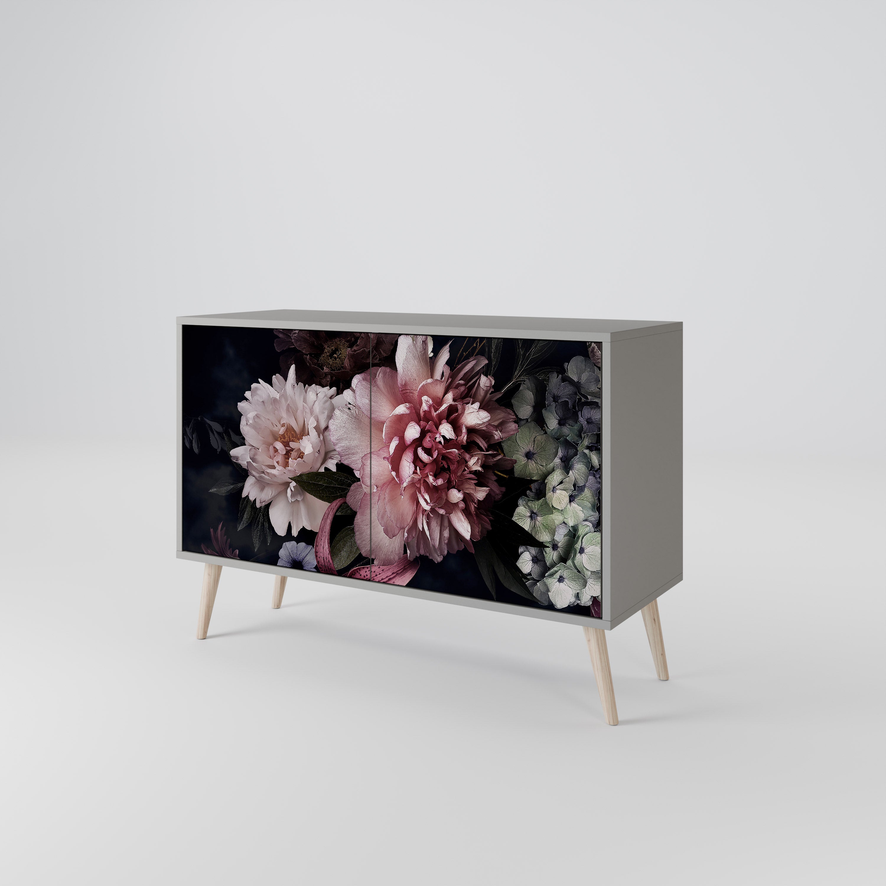 PURE BLOSSOM Komoda 2-drzwiowa korpus Szary