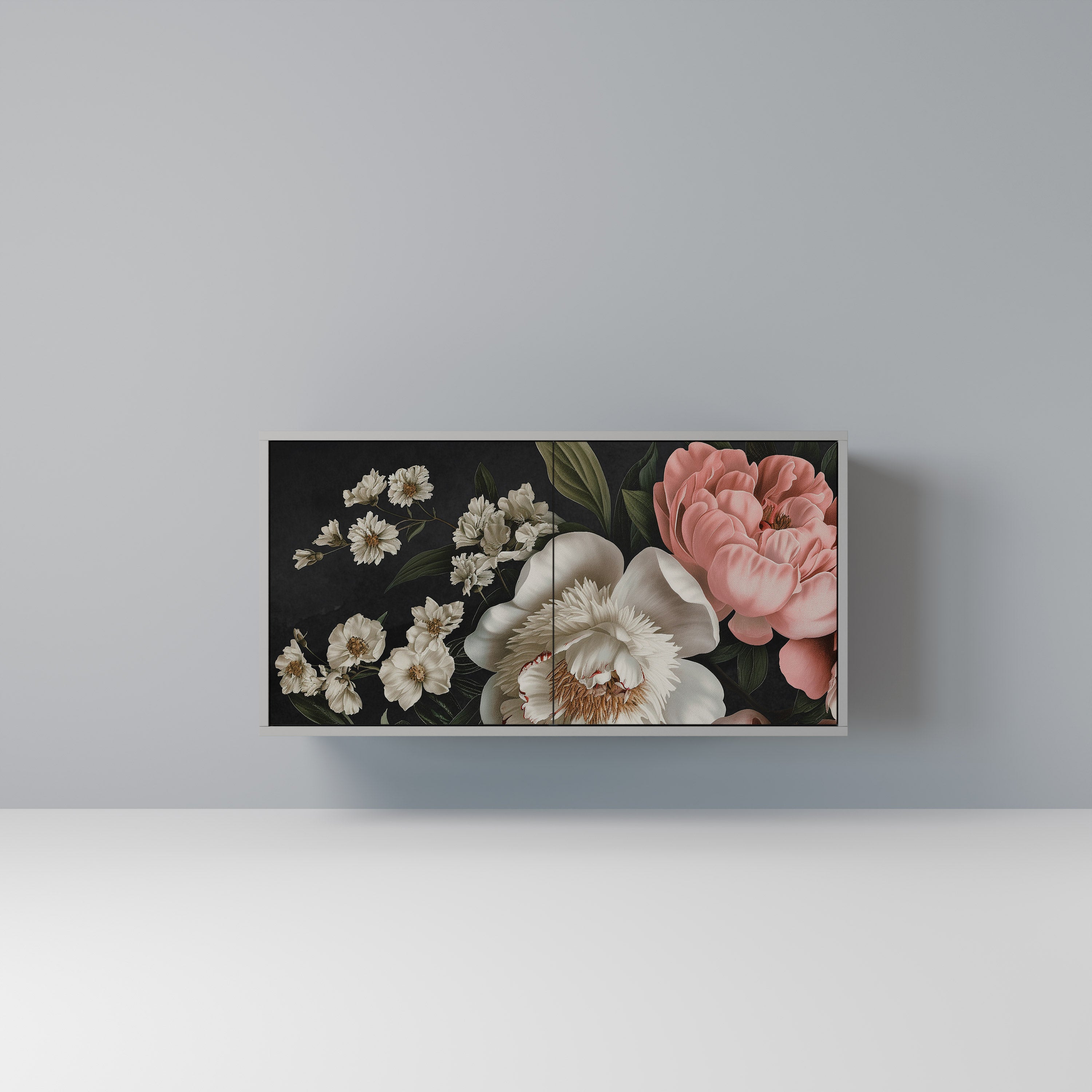 LUSH ELEGANCE Komoda 2-drzwiowa korpus Szary