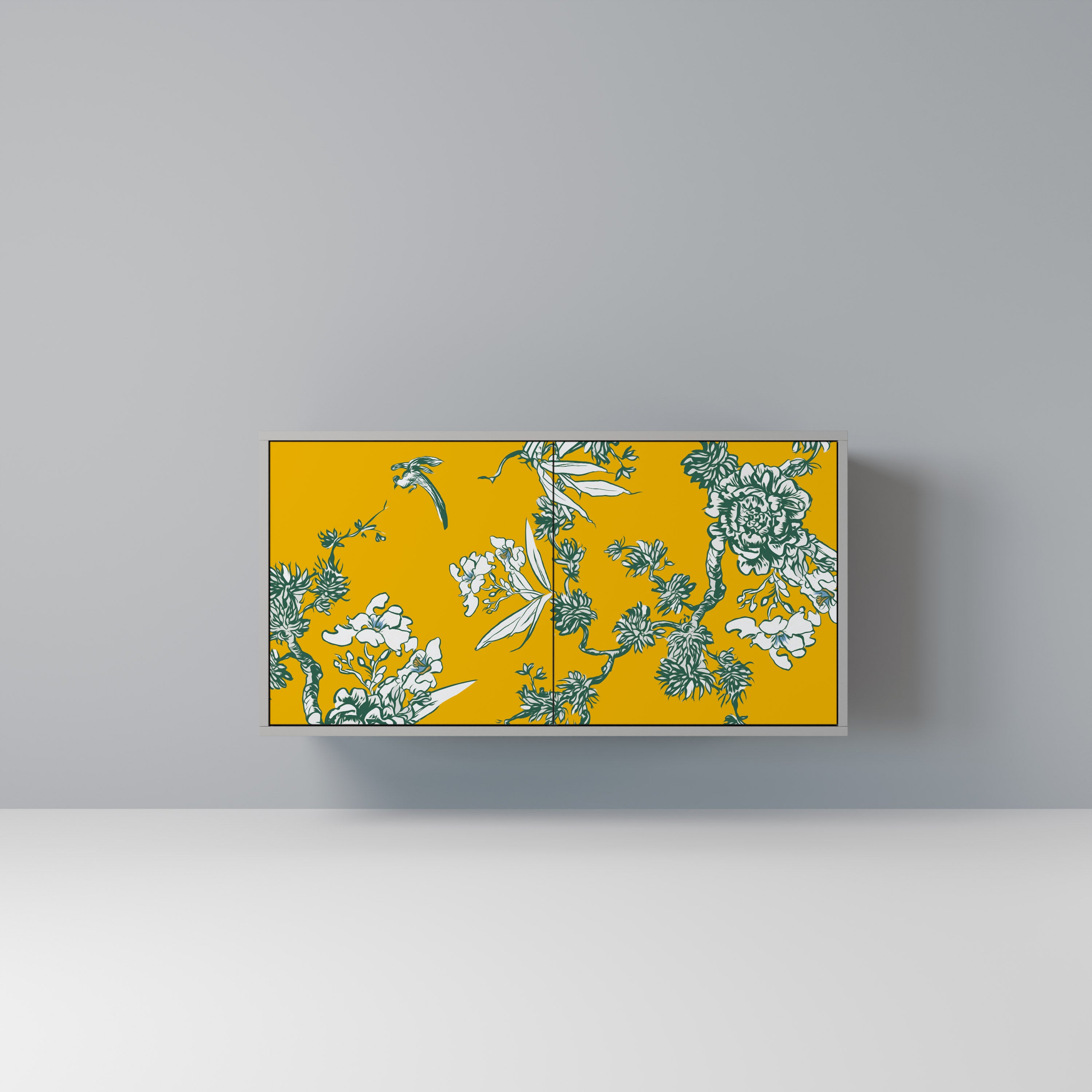 YELLOW CHINOISERIE Komoda 2-drzwiowa korpus Szary