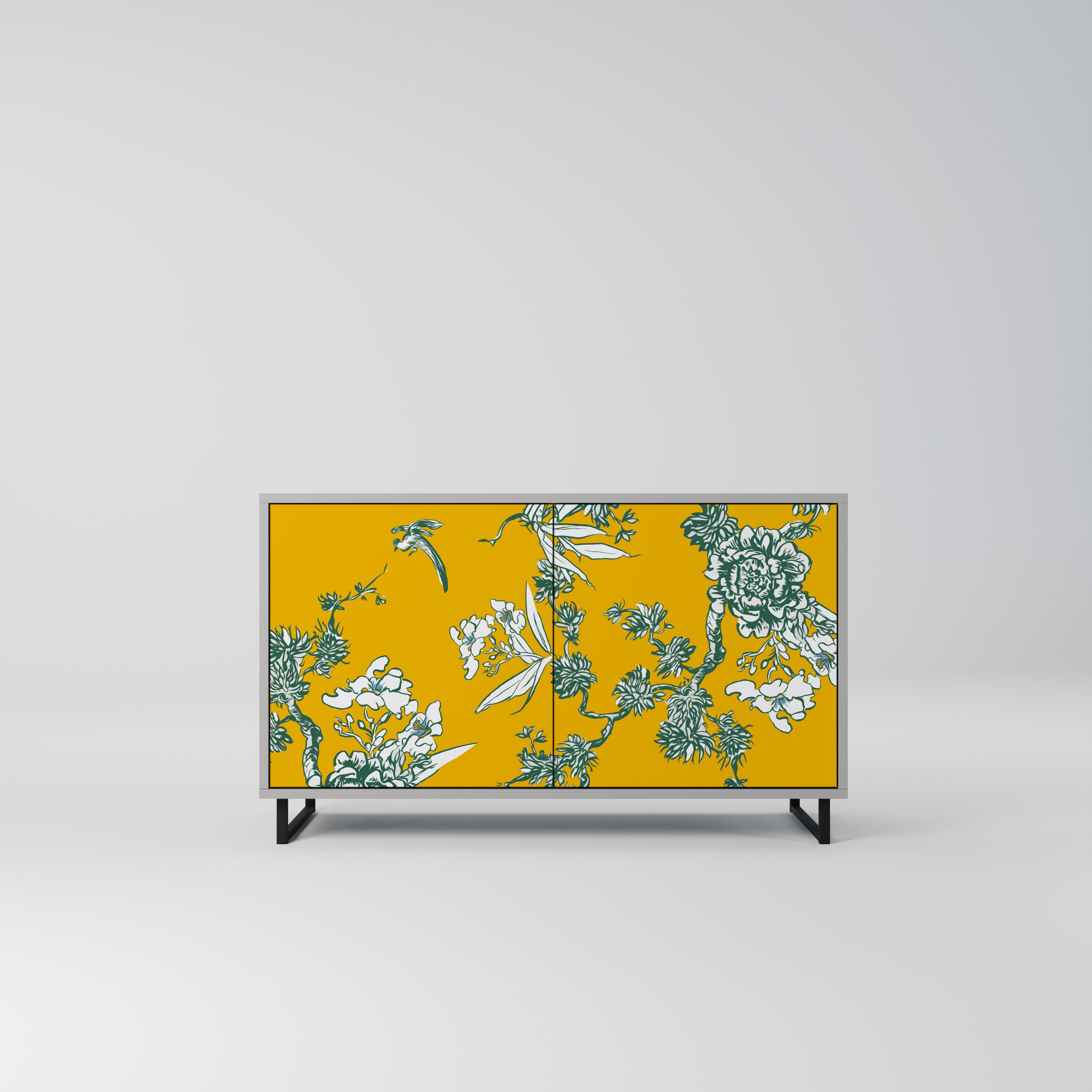 YELLOW CHINOISERIE Komoda 2-drzwiowa korpus Szary