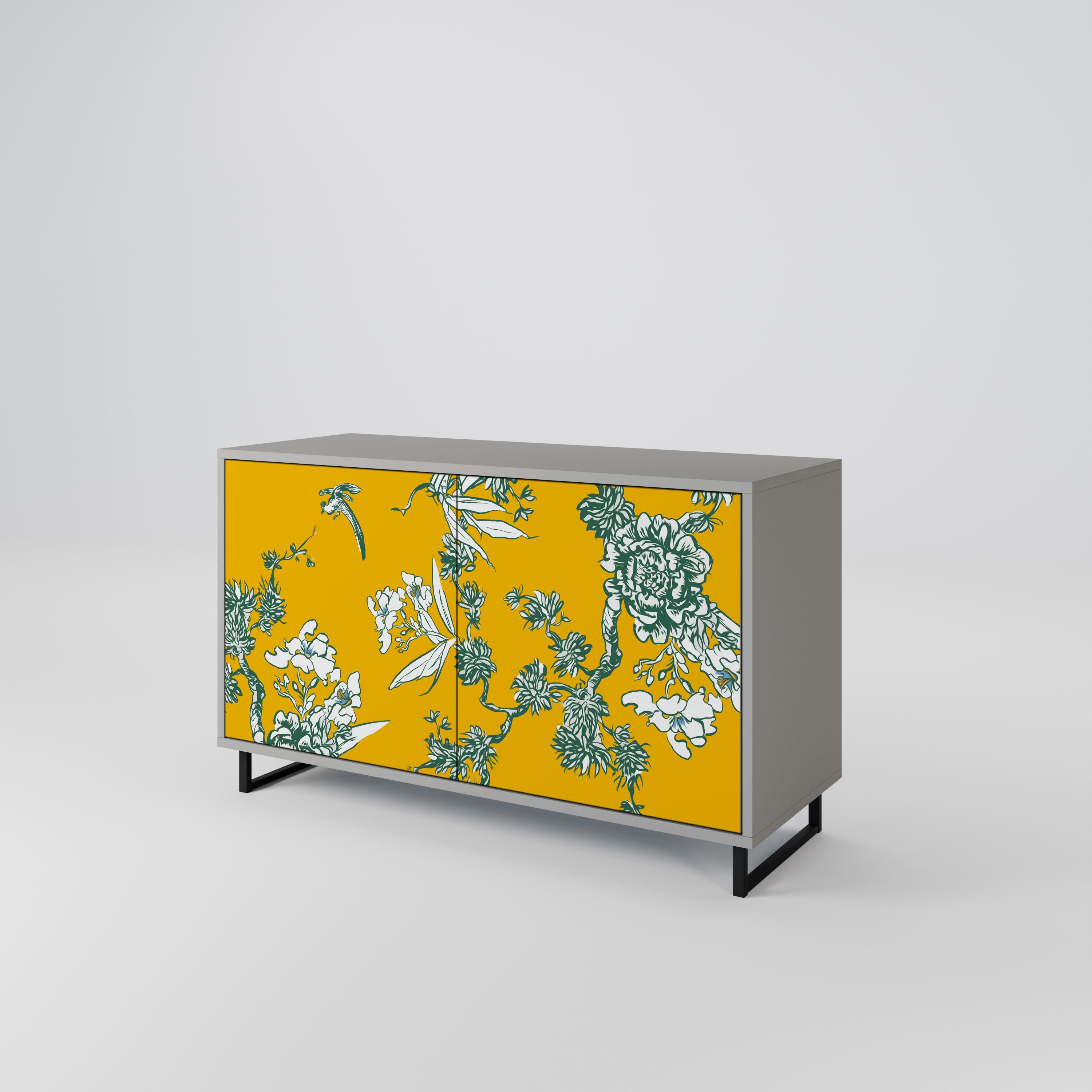 YELLOW CHINOISERIE Komoda 2-drzwiowa korpus Szary