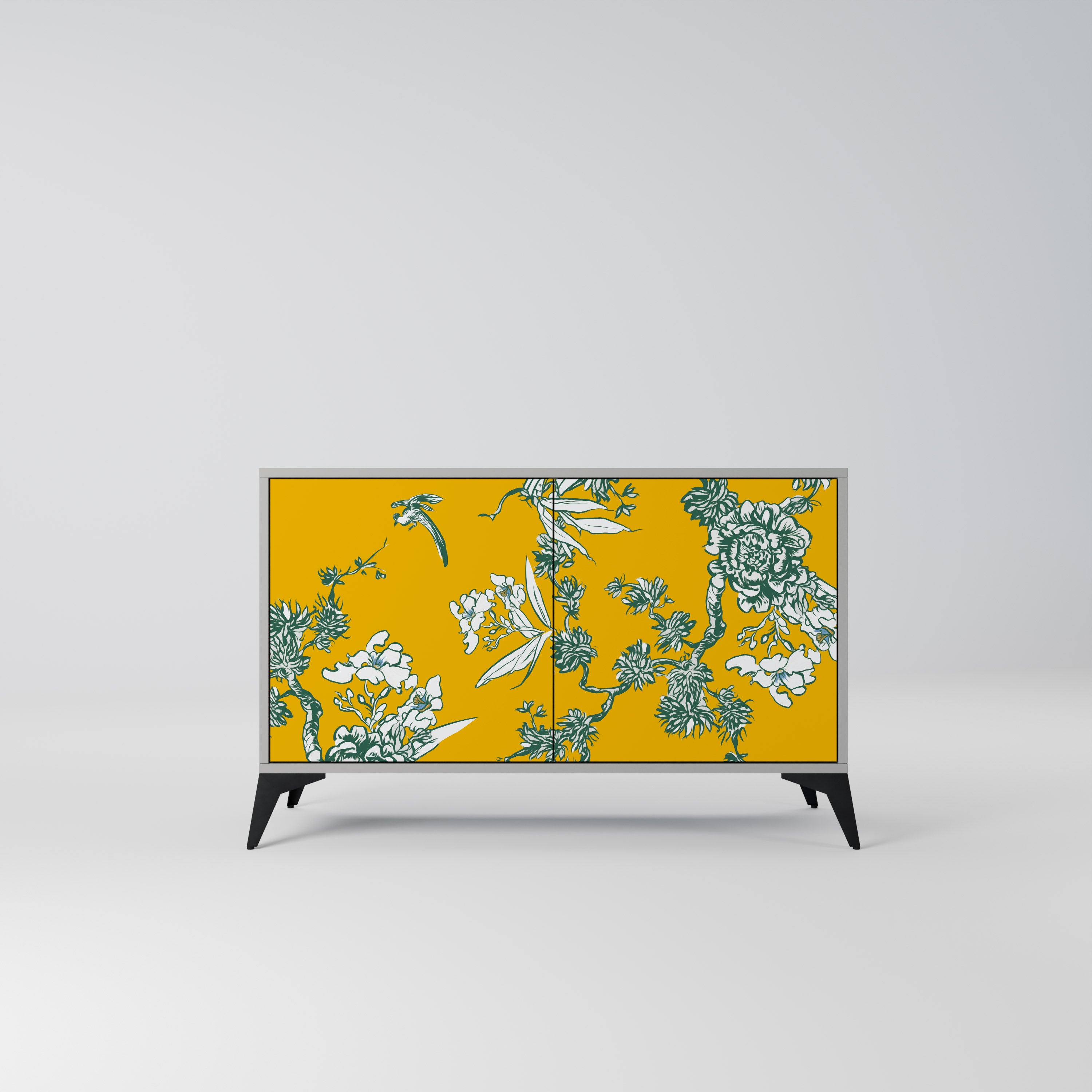 YELLOW CHINOISERIE Komoda 2-drzwiowa korpus Szary