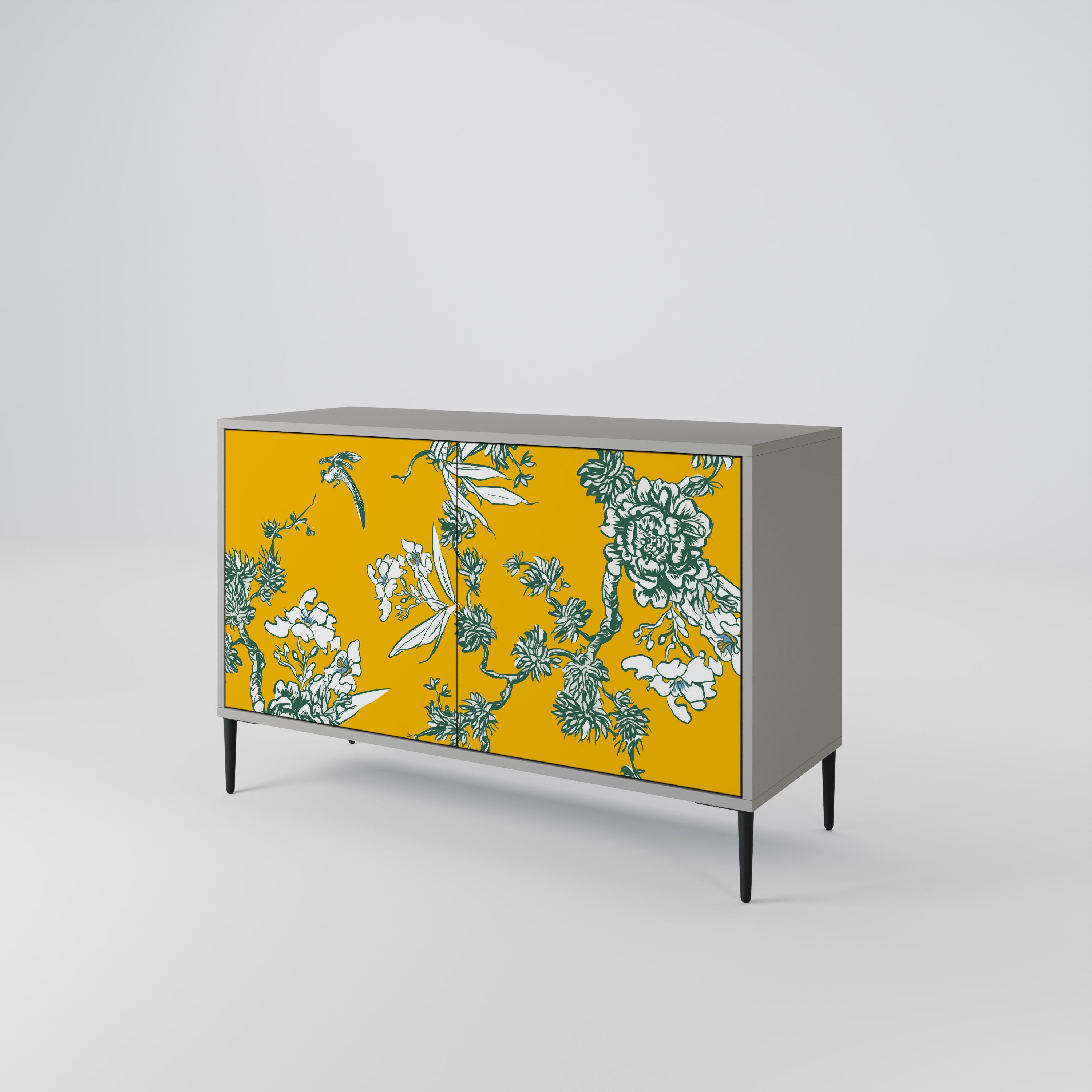 YELLOW CHINOISERIE Komoda 2-drzwiowa korpus Szary