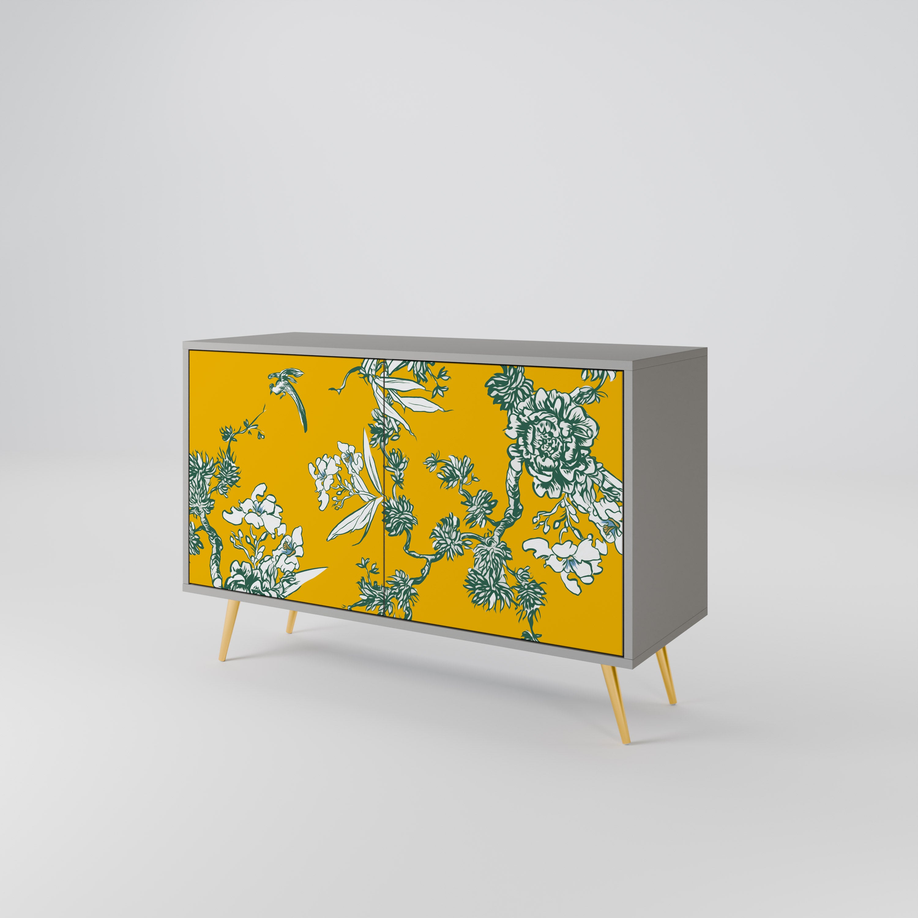 YELLOW CHINOISERIE Komoda 2-drzwiowa korpus Szary
