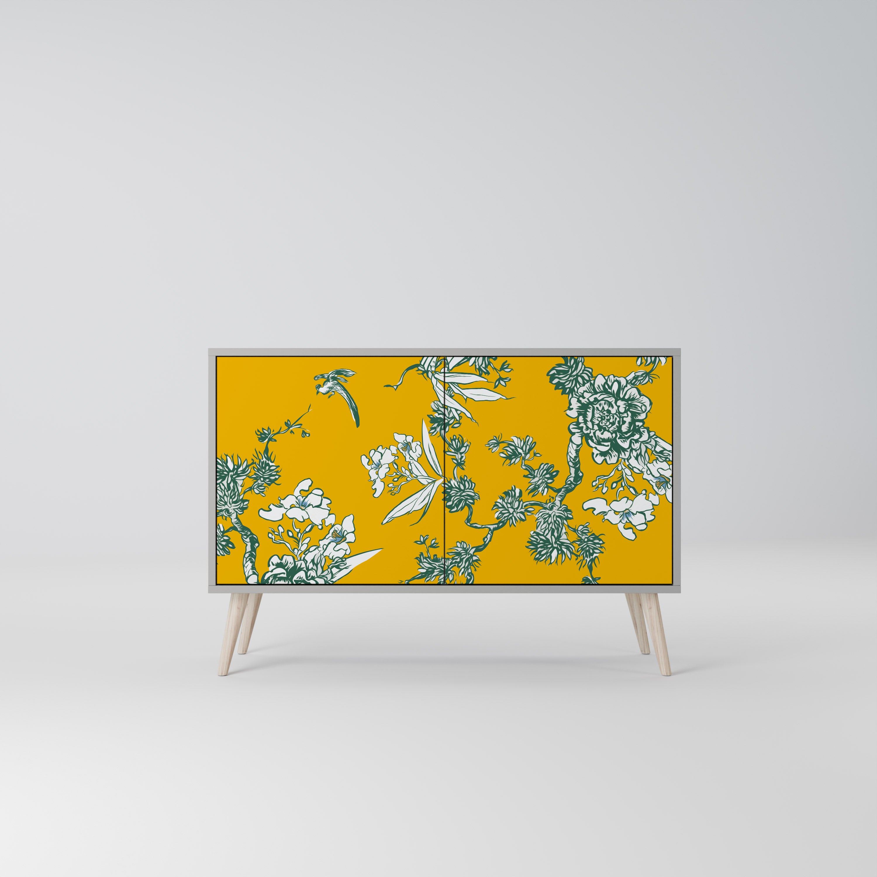 YELLOW CHINOISERIE Komoda 2-drzwiowa korpus Szary