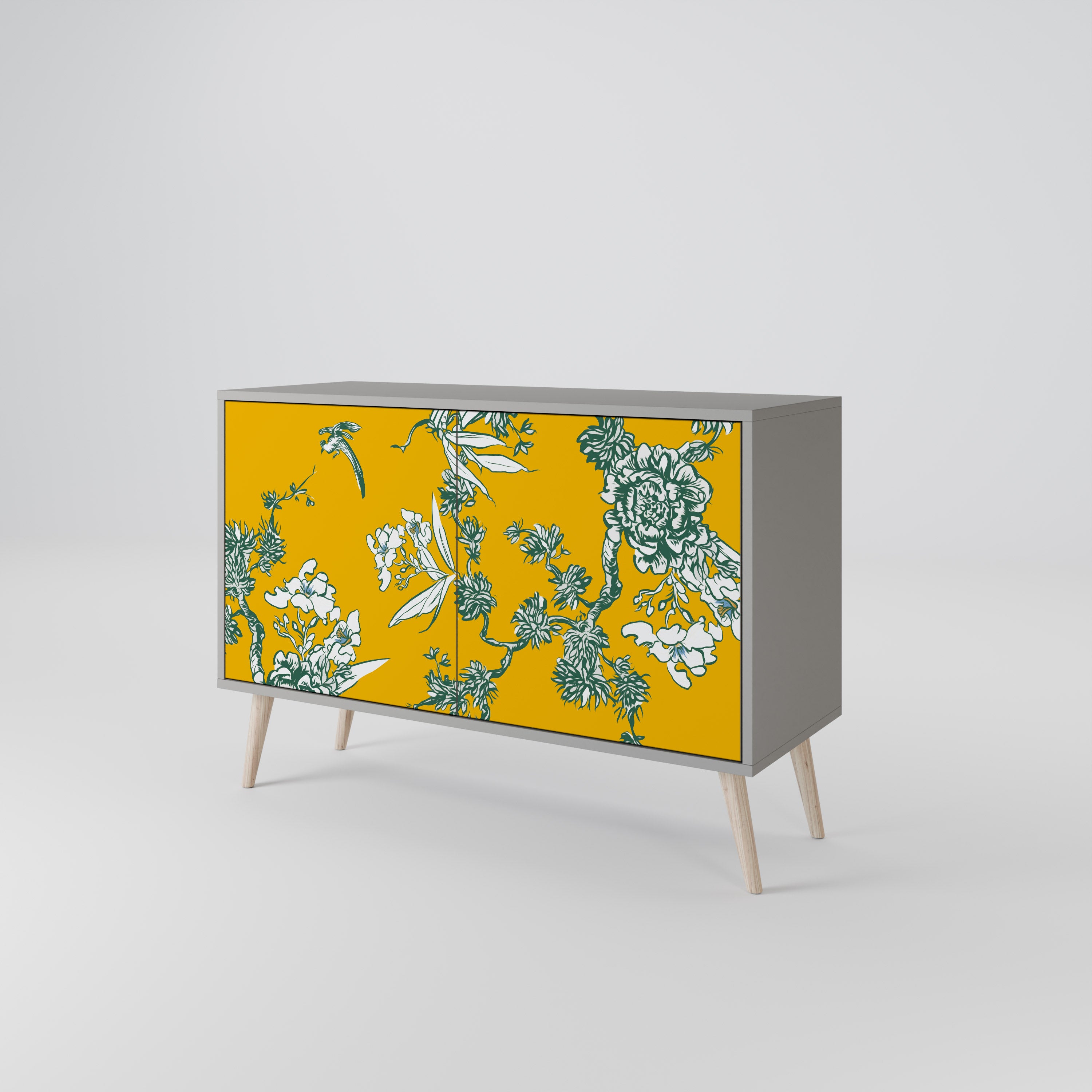 YELLOW CHINOISERIE Komoda 2-drzwiowa korpus Szary