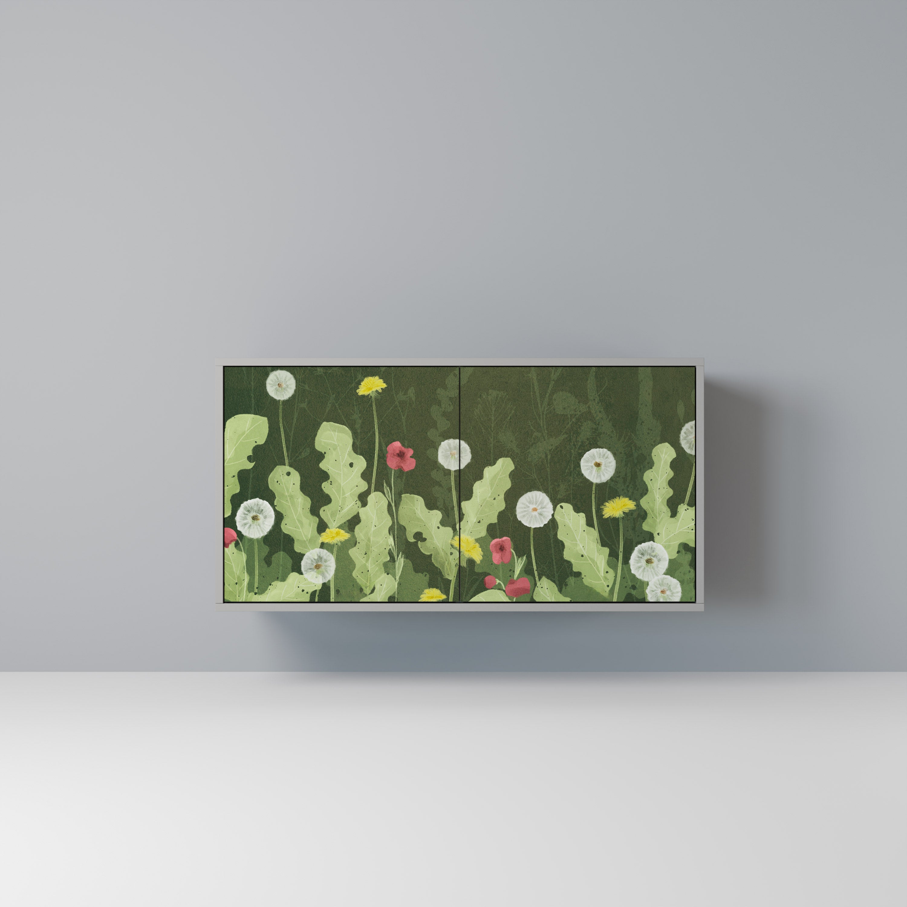 DANDELION AMUSE Komoda 2-drzwiowa korpus Szary